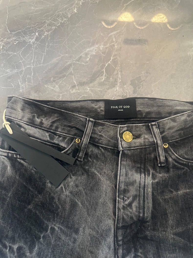Fear of God Fear of God Black water corrugated jeans Size US 29 - 3 Thumbnail