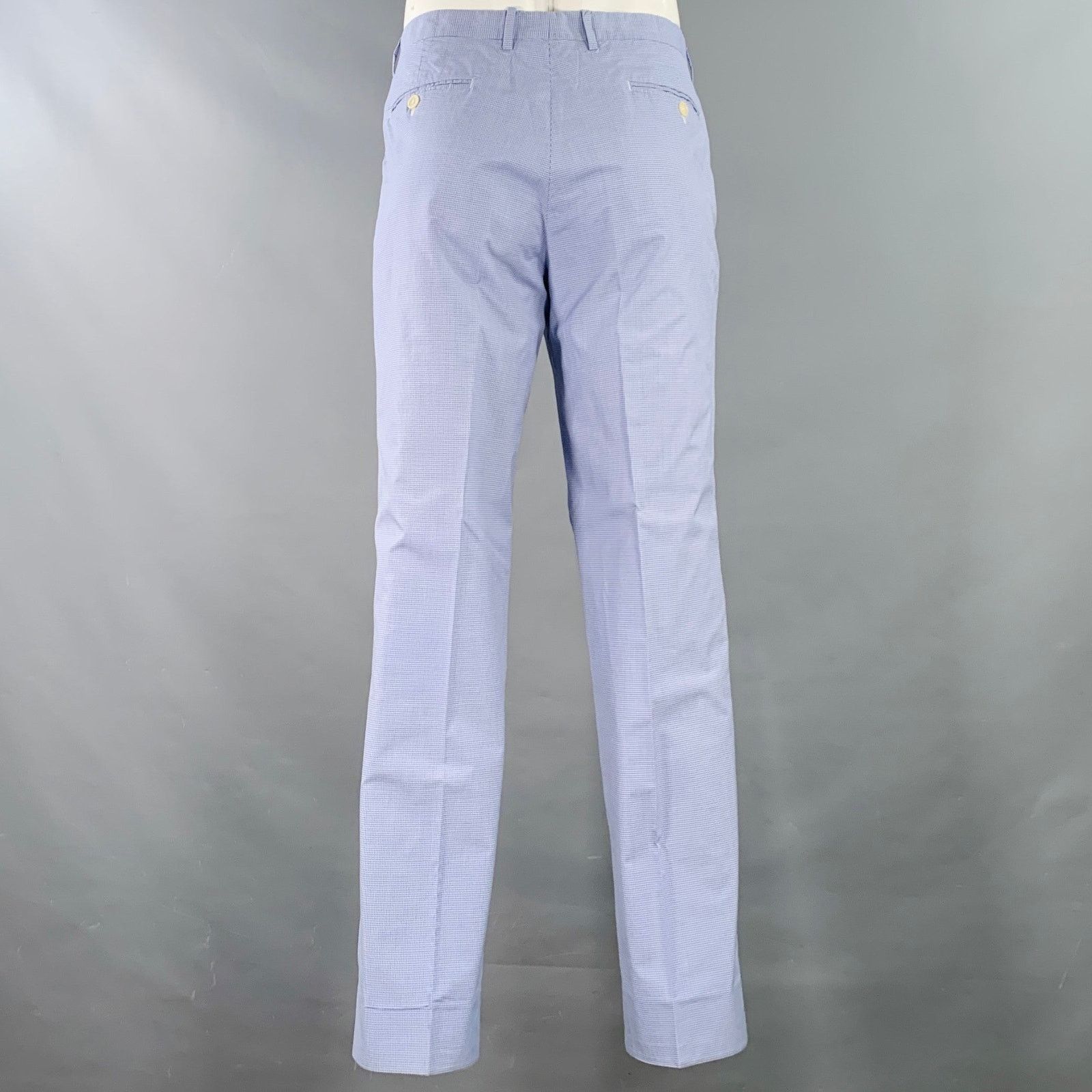 Polo Ralph Lauren POLO by RALPH LAUREN Size XL Blue White Gingham Cotton Suit Size 44R - 6 Thumbnail