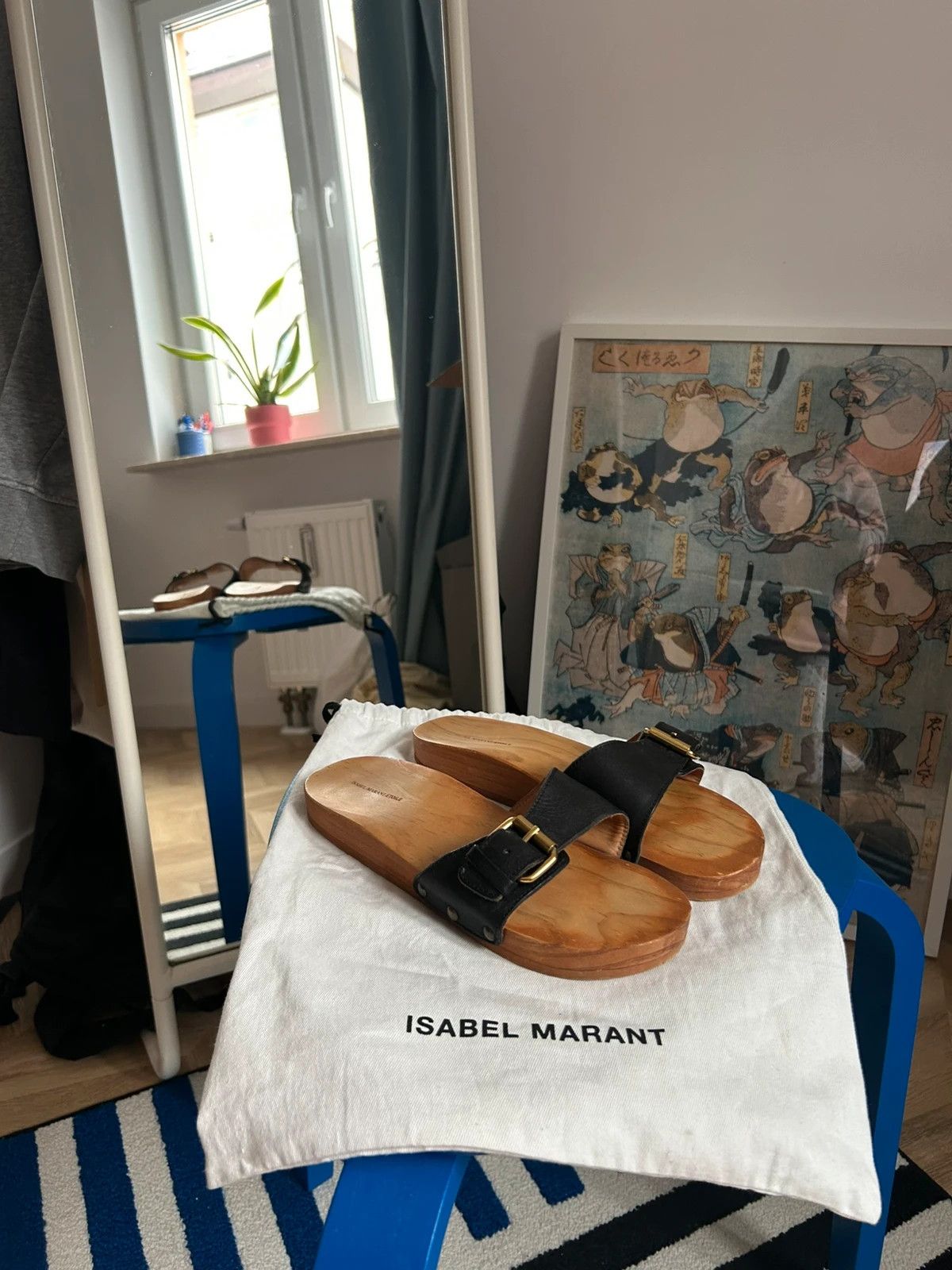 Isabel Marant Etoile Isabel Marant Etoile Wooden Slide Mules Size US 7 / IT 37 - 2 Thumbnail