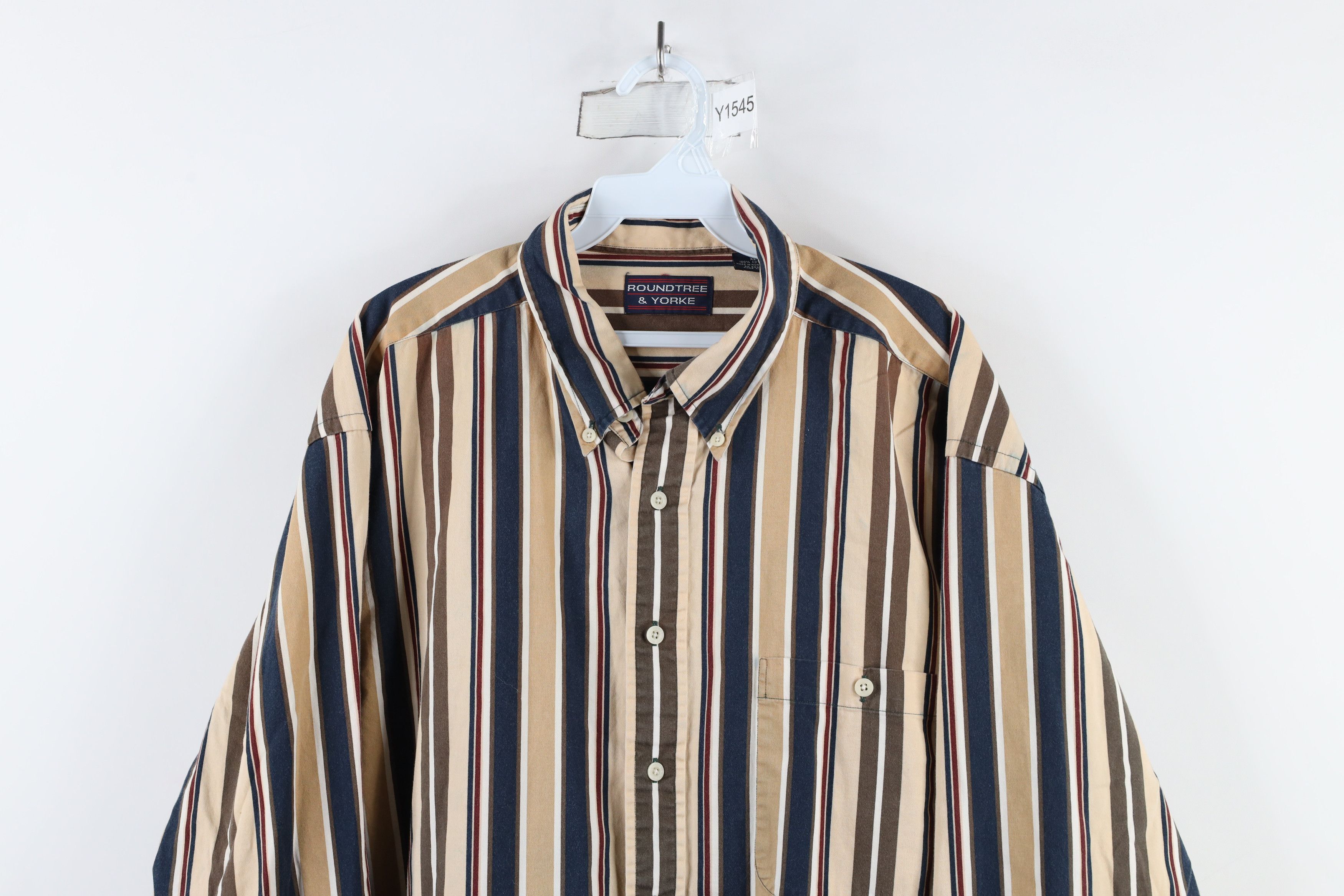 Vintage Vintage 90s Streetwear Striped Collared Button Down Shirt Size US XL / EU 56 / 4 - 2 Thumbnail