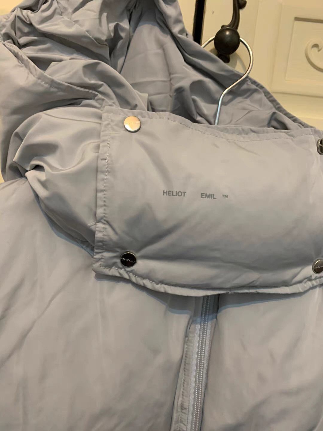 Heliot Emil Gray Puffer Jacket with Hood - Size S Size US S / EU 44-46 / 1 - 3 Thumbnail
