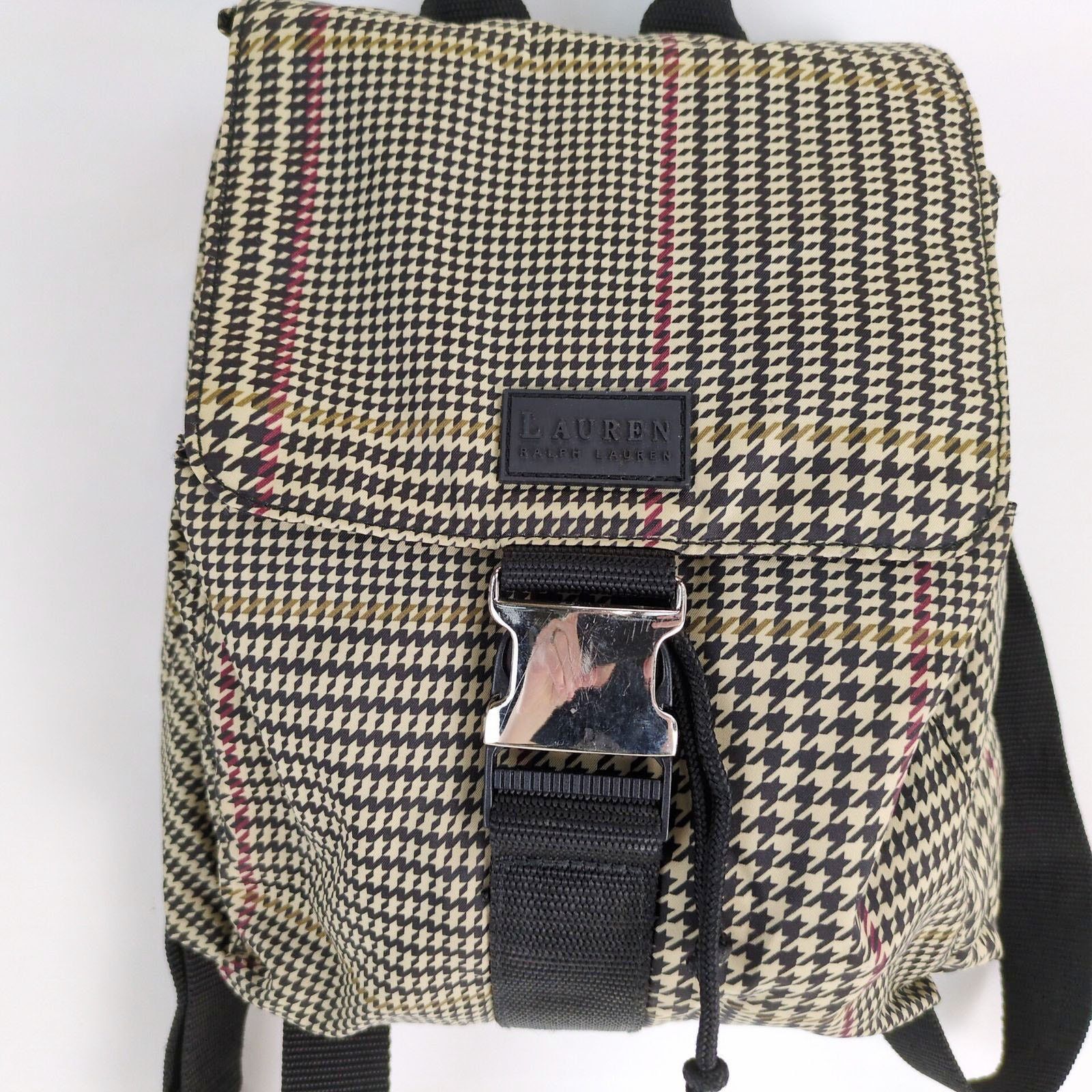 Ralph Lauren LRL Ralph Lauren Houndstooth Print Nylon Backpack Size ONE SIZE - 3 Thumbnail