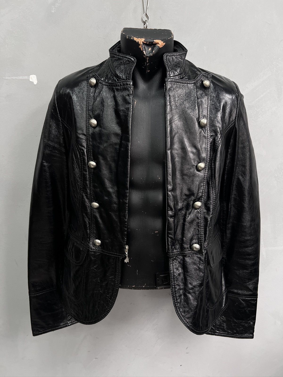 PPFM Rare leather officer napoleon jacket hype opium style Size US M / EU 48-50 / 2 - 7 Thumbnail