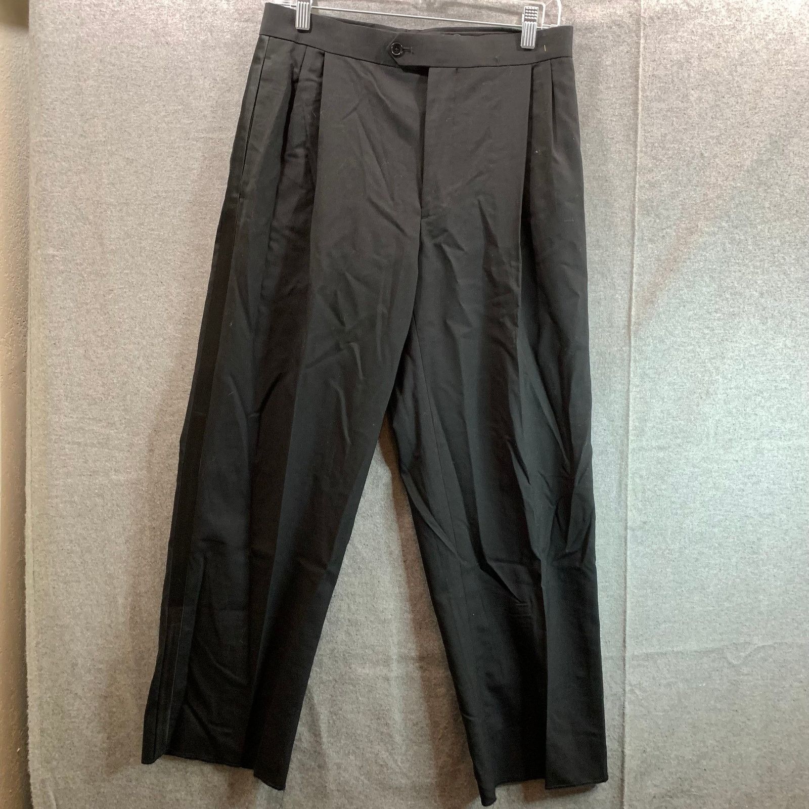Other LINEA UOMO 100% Wool Women's Black Pants Size 30 Size 30" / US 8 / IT 44 - 1 Thumbnail