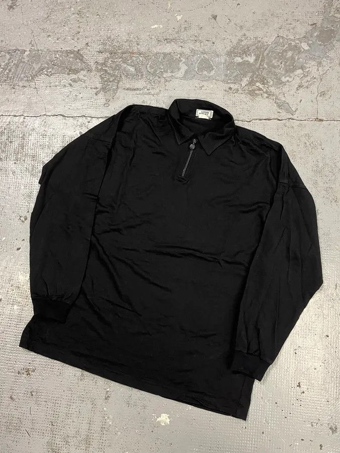 Vintage Gianni Versace Black Long Sleeve Half-Zip Polo Shirt Size US M / EU 48-50 / 2 - 5 Thumbnail