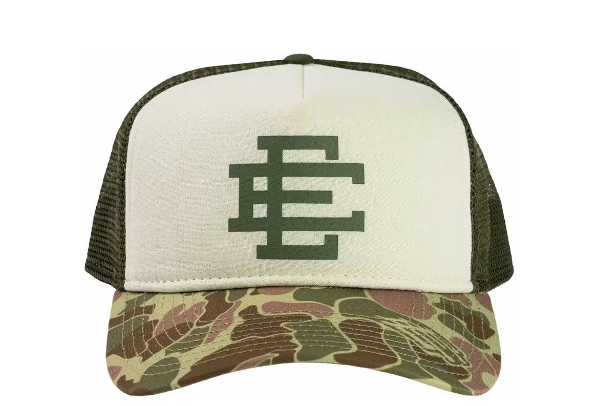 Eric Emanuel Eric Emanuel EE green camo trucker snapback hat Size ONE SIZE - 1 Thumbnail