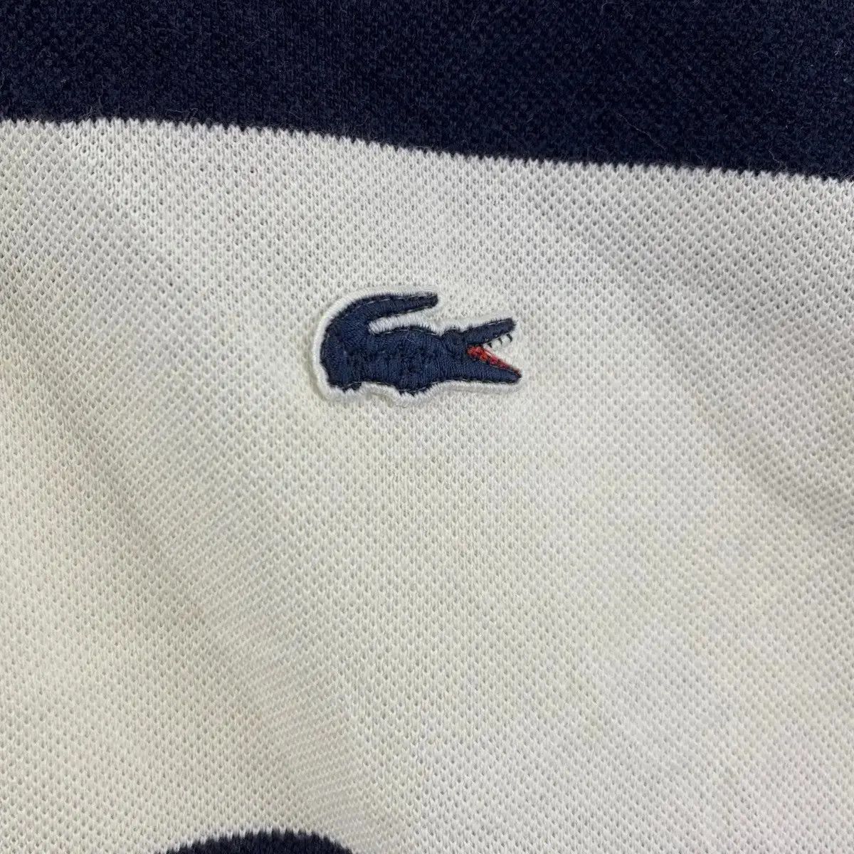 Lacoste LACOSTE Made In France Embossed Logo Striped Polo Tee Shirt Size US S / EU 44-46 / 1 - 4 Thumbnail