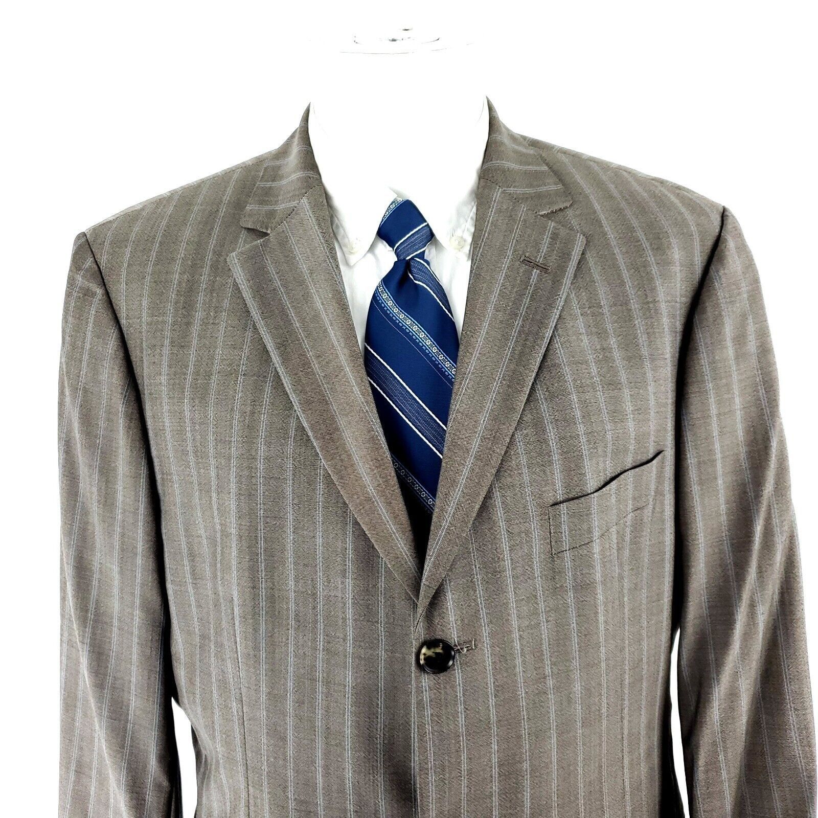 Hugo Boss Hugo Boss Rosselini Virgin Wool 3 Button Suit Jacket 42R Bei Size 42R - 1 Thumbnail