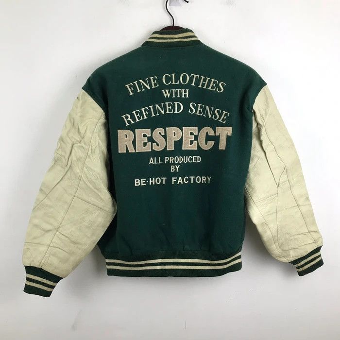 Band Tees × Vintage SY0040 VTG HEAD BOY LEATHER SLEEVE VARSITY JACKET Size US XL / EU 56 / 4 - 2 Thumbnail