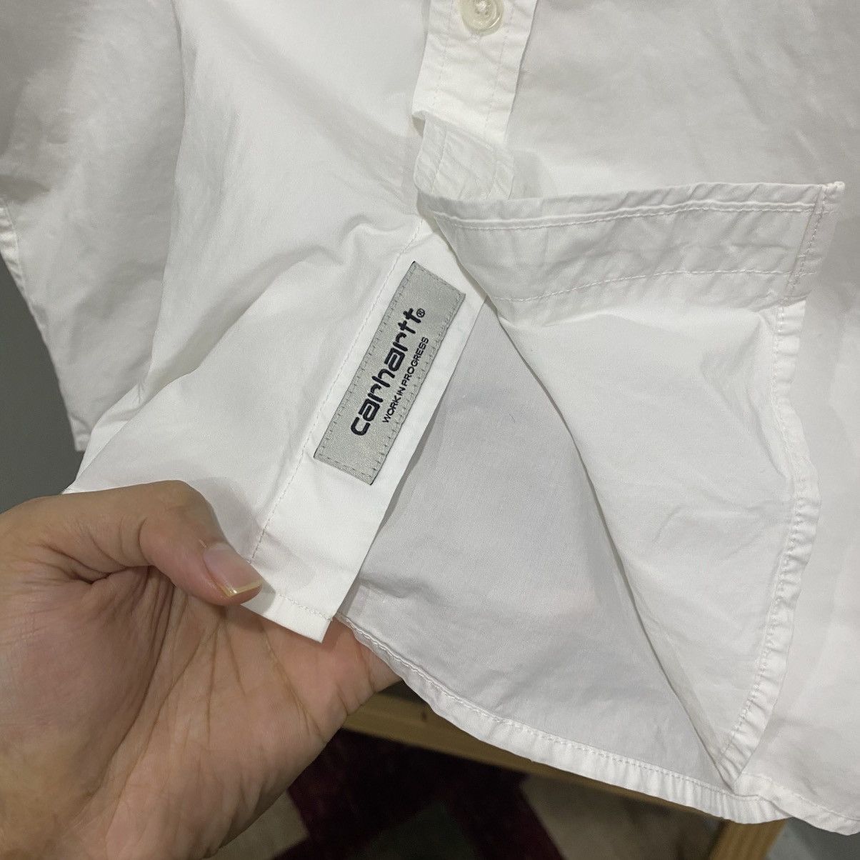 Carhartt Wip CARHARTT WIP White S/S Wesley Shirt - 100% Cotton Workwear Size US L / EU 52-54 / 3 - 6 Thumbnail