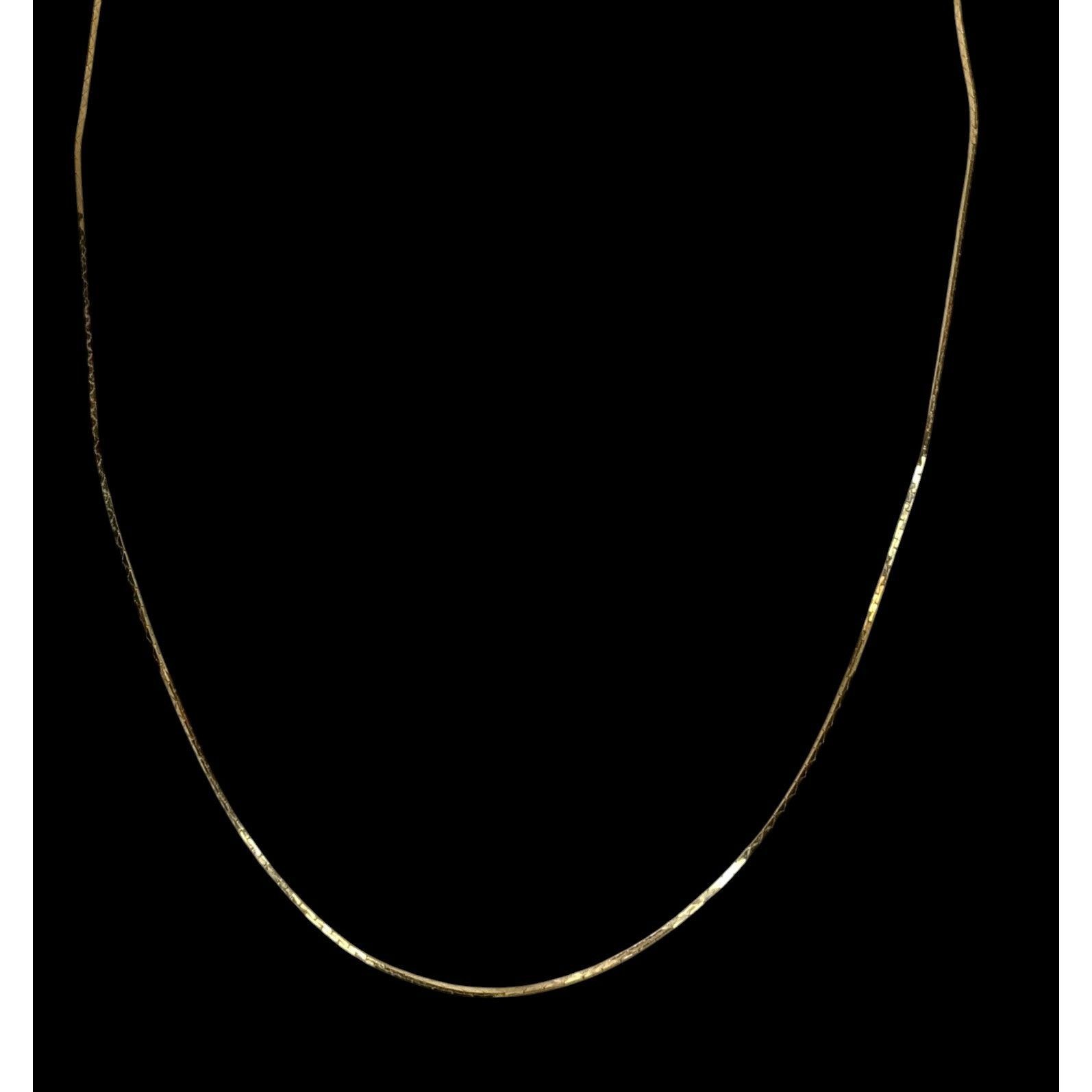 Other Classic Elegant Tone Flat Snake Chain Necklace Gold Tone Wit Size ONE SIZE - 4 Thumbnail