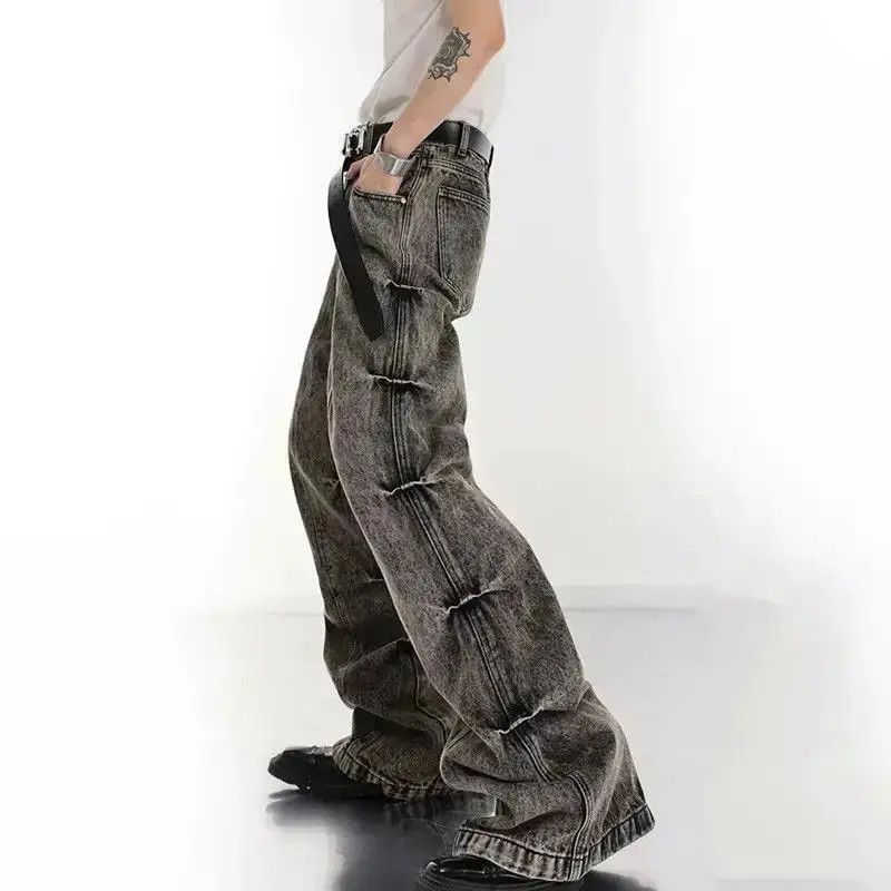 Japanese Brand Black washed Distressed jeans Opium style Size US 32 / EU 48 - 2 Thumbnail