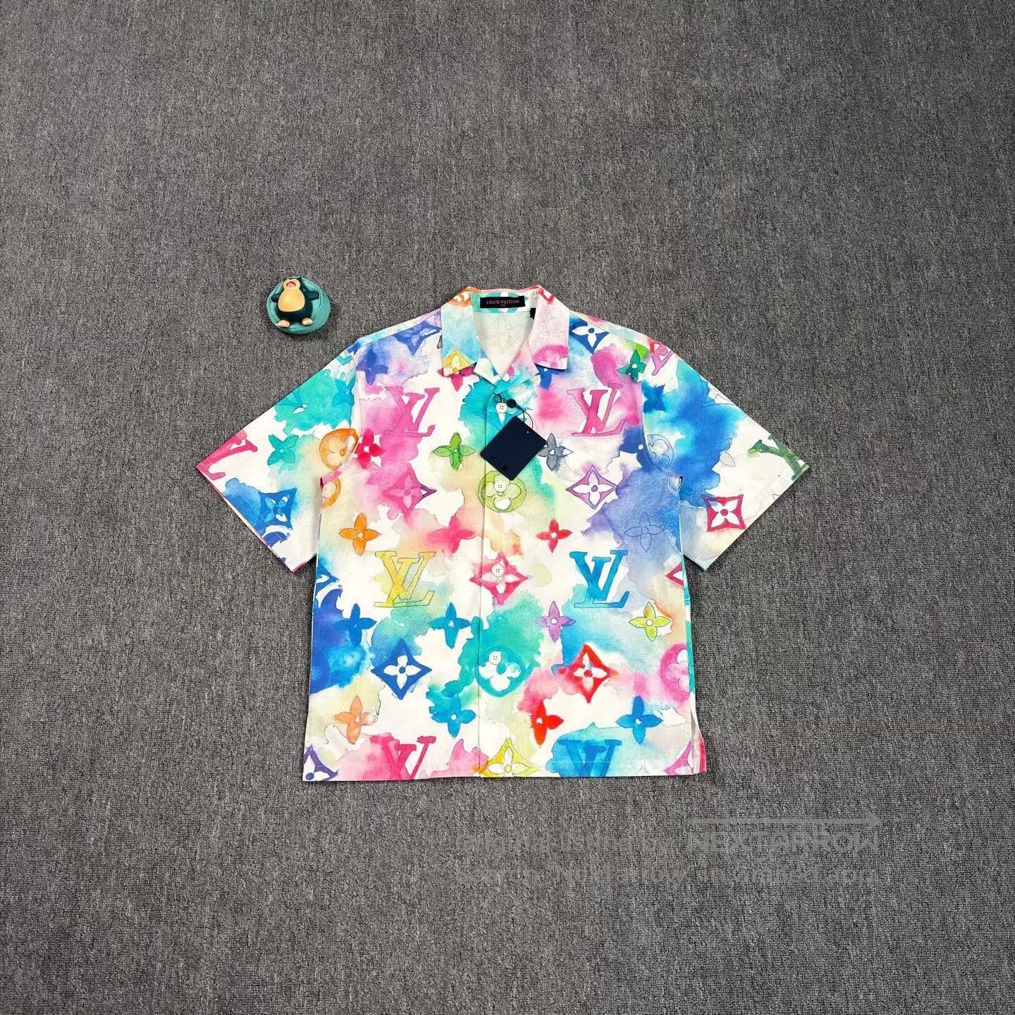 Louis Vuitton LV Ink Wash Print Short-sleeve Shirt. Size XS / US 0-2 / IT 36-38 - 1 Thumbnail