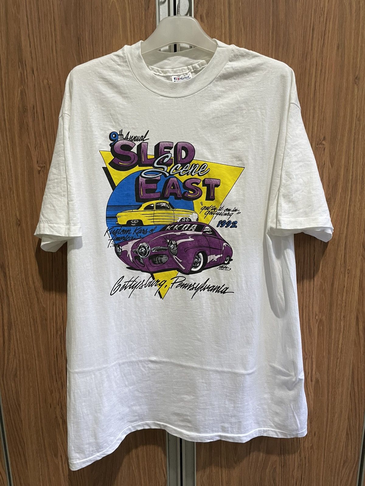 Hanes VTG HANES SLED SCENE EAST 1992 SINGLE STITCH T-SHIRT Size US XL / EU 56 / 4 - 1 Thumbnail