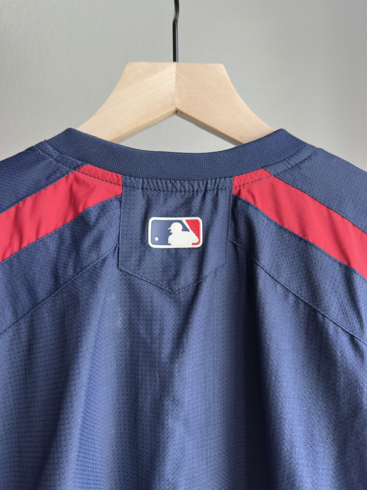 Majestic Vintage Majestic MLB Indians Nylon Pullover Navy Blue Size US M / EU 48-50 / 2 - 9 Thumbnail