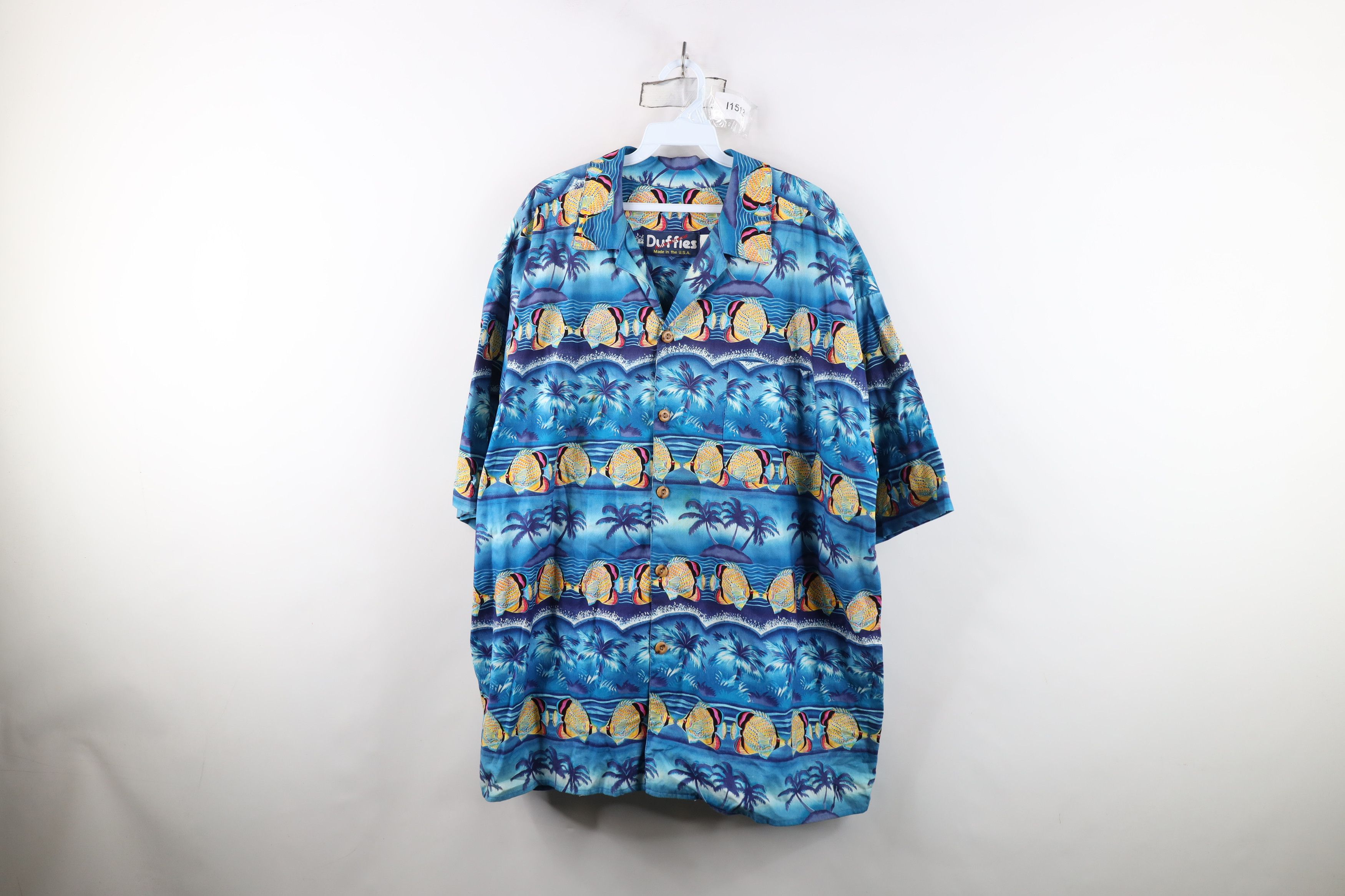 Vintage Vintage 90s Streetwear Fish All Over Print Button Shirt USA Size US XXL / EU 58 / 5 - 1 Thumbnail