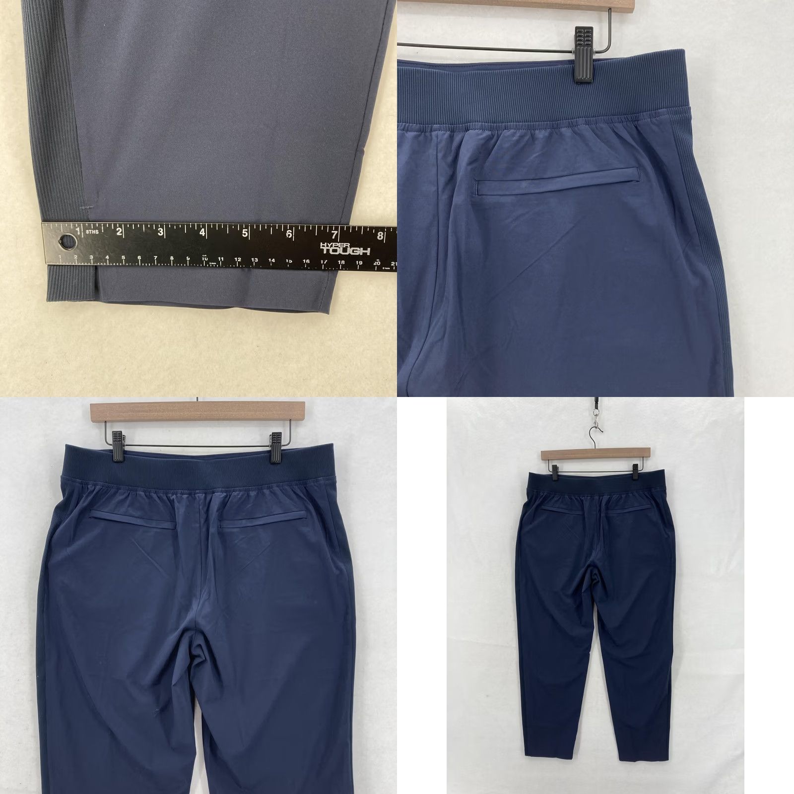 Athleta Athleta Brooklyn Mid Rise Ankle Jogger Pants Womens 14 Navy Blue Gym Training Slant Pockets Tapered Leg Polyester Spandex Elastic Waist Size 36" / US 14 / IT 50 - 9 Thumbnail