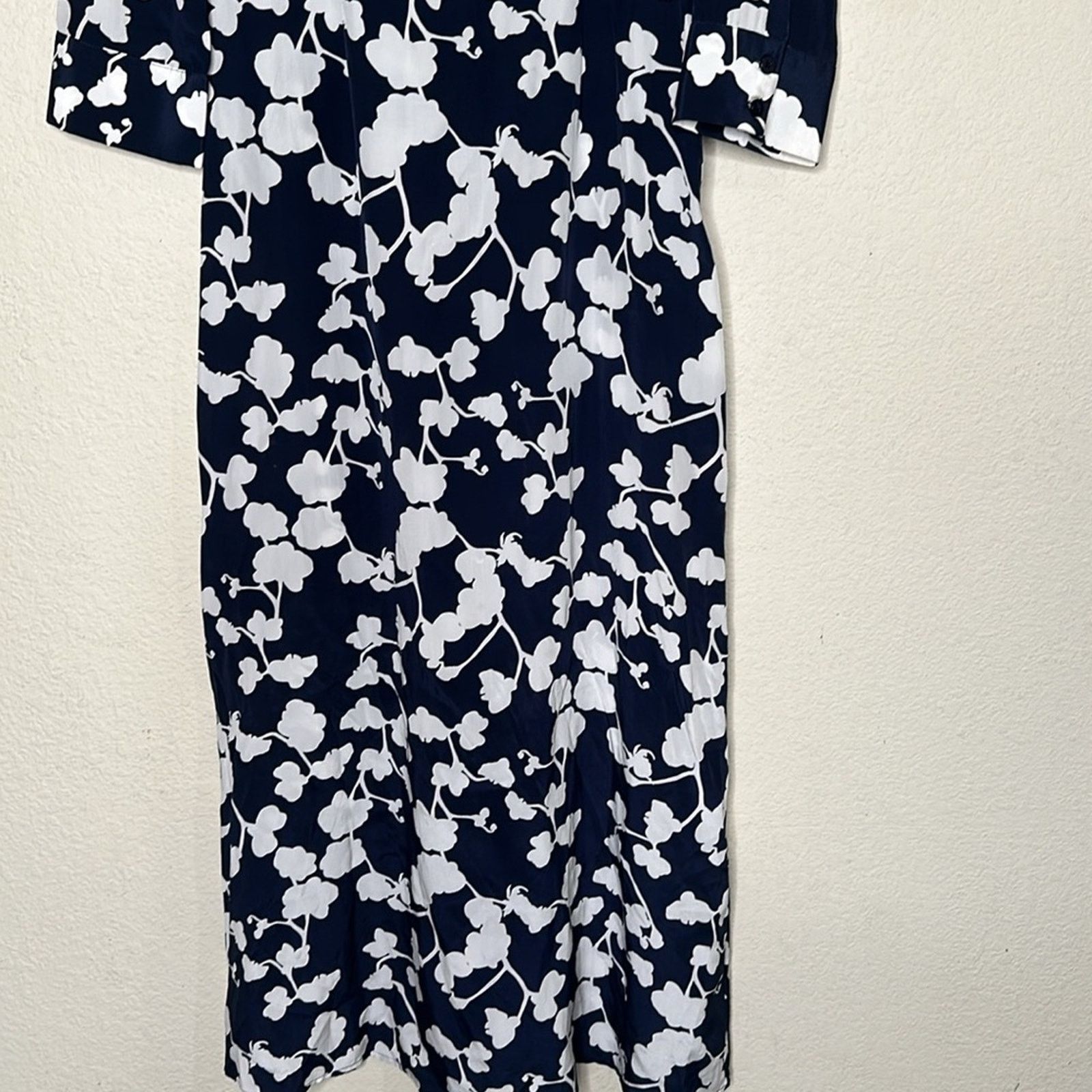 NWOT Diane Von Furstenberg Silk Faux Wrap Dress Floral Sz 6