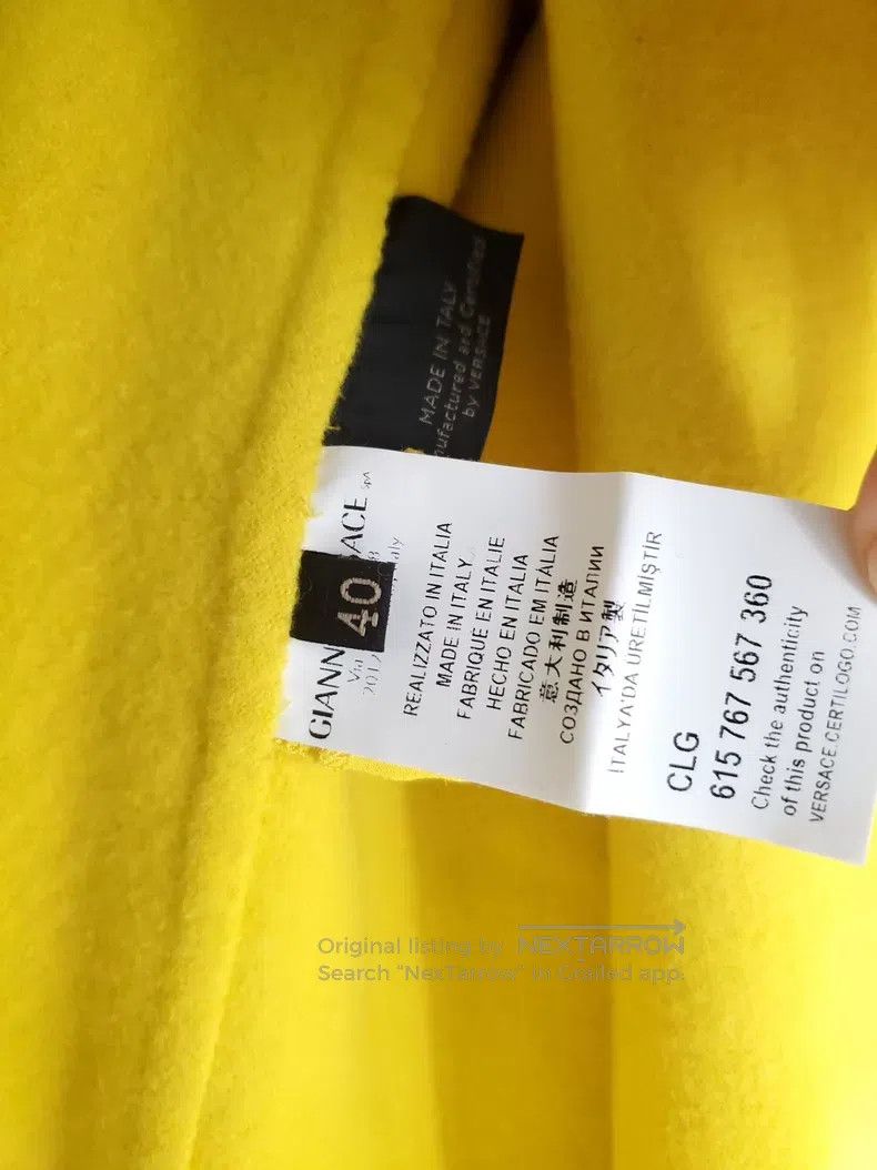 Versace Versace Bright yellow wool coat Size S / US 4 / IT 40 - 9 Thumbnail