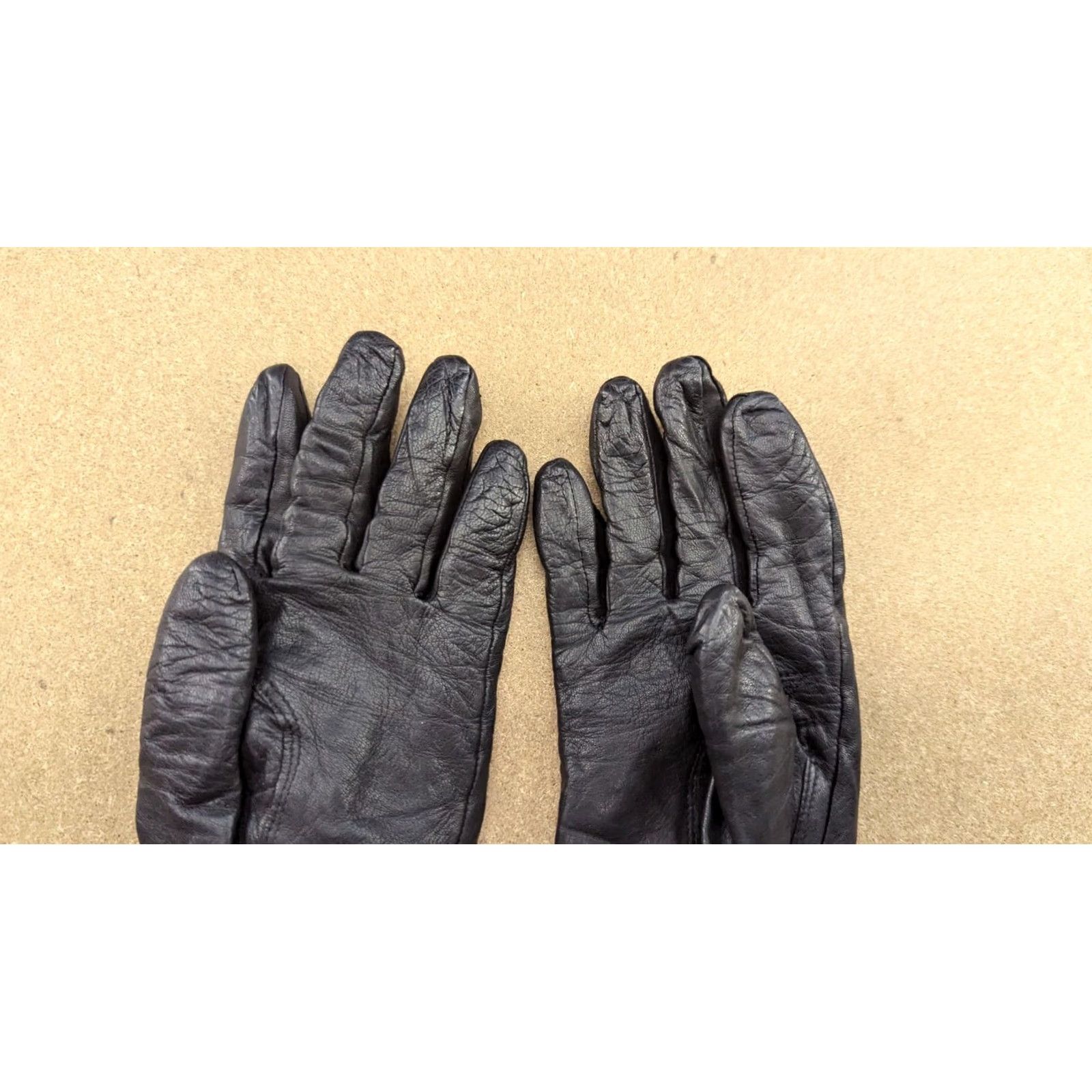 Vintage Genuine Leather Womens Gloves Size 6.5 Black Winter Lined Ladies Glove, Warm, Casual, 6.5, Black, Leather, Polyester, Unbranded, Women, Glove Size ONE SIZE - 7 Thumbnail
