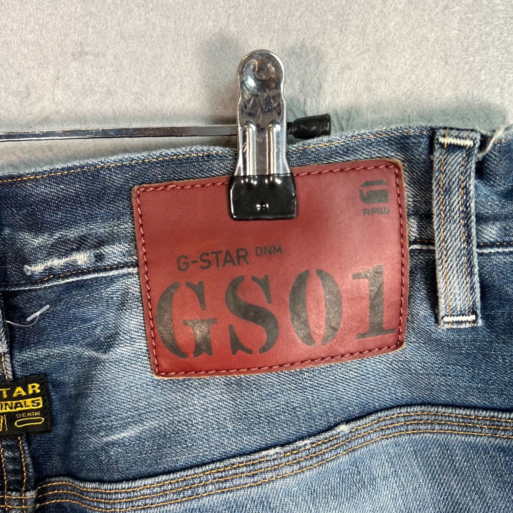 G-Star G-Star Raw GS01 Mens Jeans 33 x 32 Radar Tapered Fit Blue Denim 5-Pocket Regular Rise Mid Vintage No Size US 33 - 3 Thumbnail