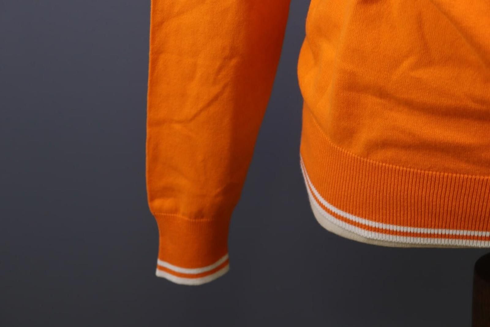 Romeo Gigli Romeo Gigli Orange V-Neck Cashmere Knit Sweater Size M Size US M / EU 48-50 / 2 - 6 Thumbnail