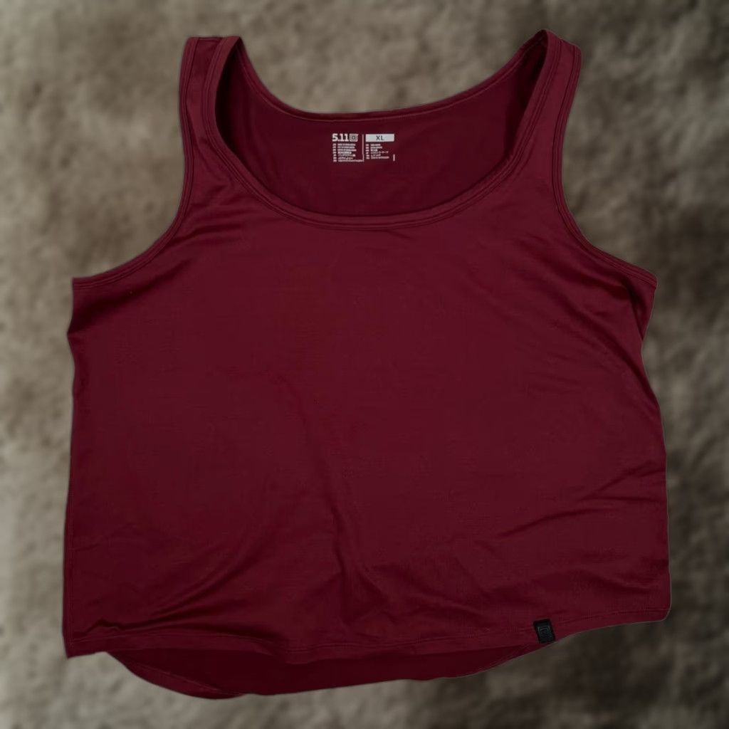 Vintage 5.11 Tank Top Womens XL Red Scoop Neck Sleeveless Basic Lightweight Shirt Casual Size XL / US 12-14 / IT 48-50 - 1 Thumbnail