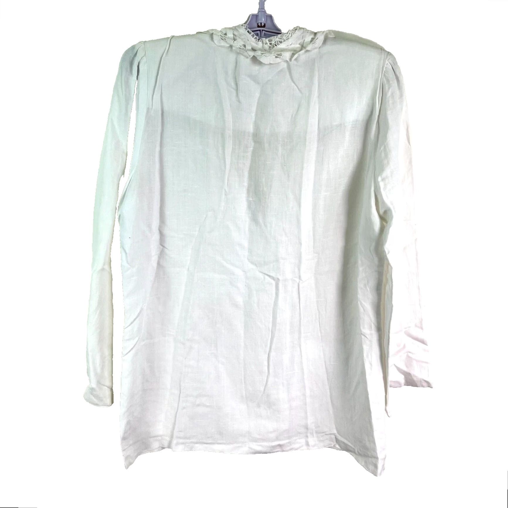 Vintage VINTAGE Jane Singer Blazer Jacket Womens Size 6 White Linen Blend Lightweight Notch Lapel Classic Fit City Designer Size M / US 6-8 / IT 42-44 - 3 Thumbnail