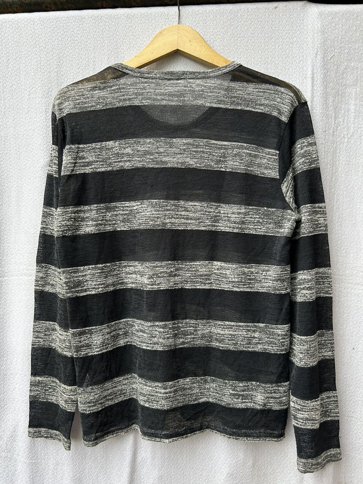 20471120 × Beauty Beast × Japanese Brand Real standard japanese striped mesh knit styled Size US M / EU 48-50 / 2 - 2 Thumbnail
