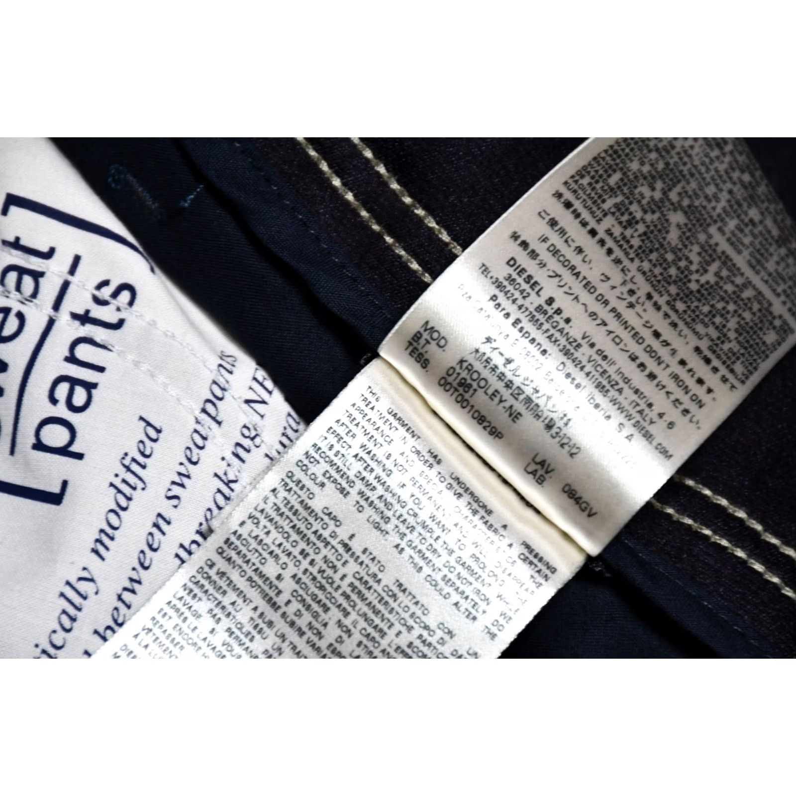 Diesel Diesel Krooley-NE Stretch Jogg Jeans Sweat Jeans Mens Pants W32 Gray 90% Cotton 8% Polyester 2% Elastane Vintage No Size US 32 / EU 48 - 7 Thumbnail