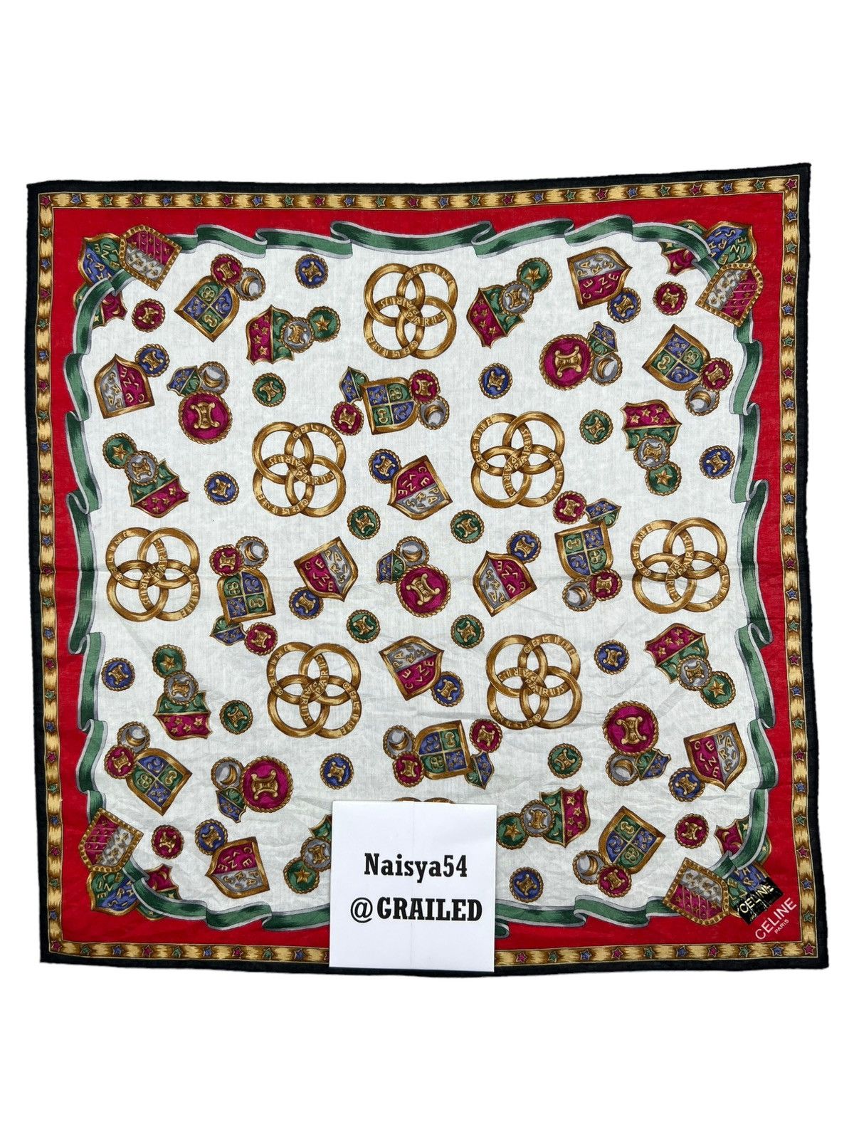 Celine Celine Handkerchief Neckerchief Bandana Pocketsquare Size ONE SIZE - 6 Thumbnail