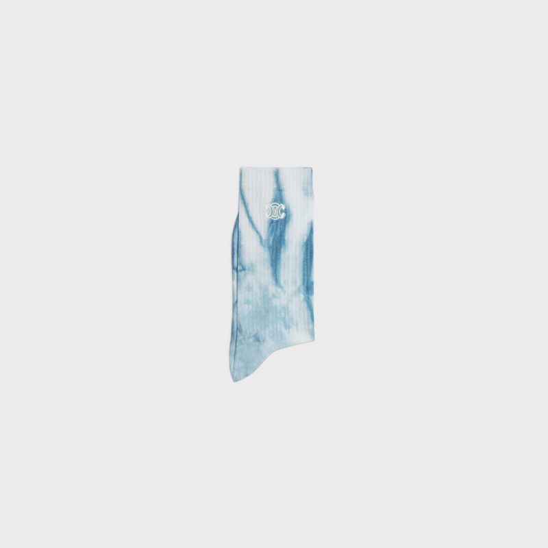 Celine o1w1db11225 2AL4A815X Size: XS/ Triomphe Socks in Light Blue Size ONE SIZE - 2 Thumbnail