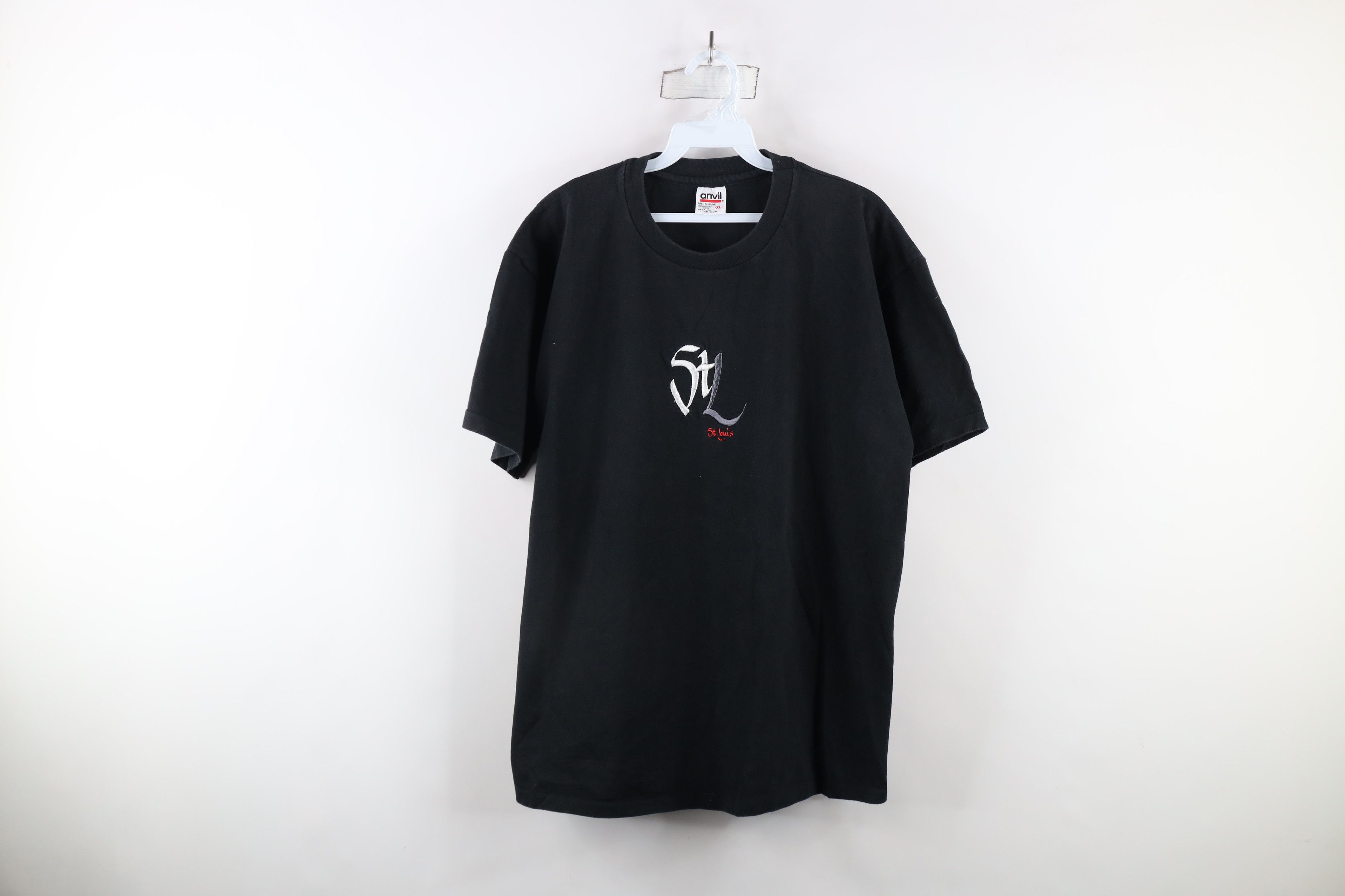 Vintage Vintage 90s Streetwear Out STL St Louis T-Shirt Black USA Size US XL / EU 56 / 4 - 1 Thumbnail