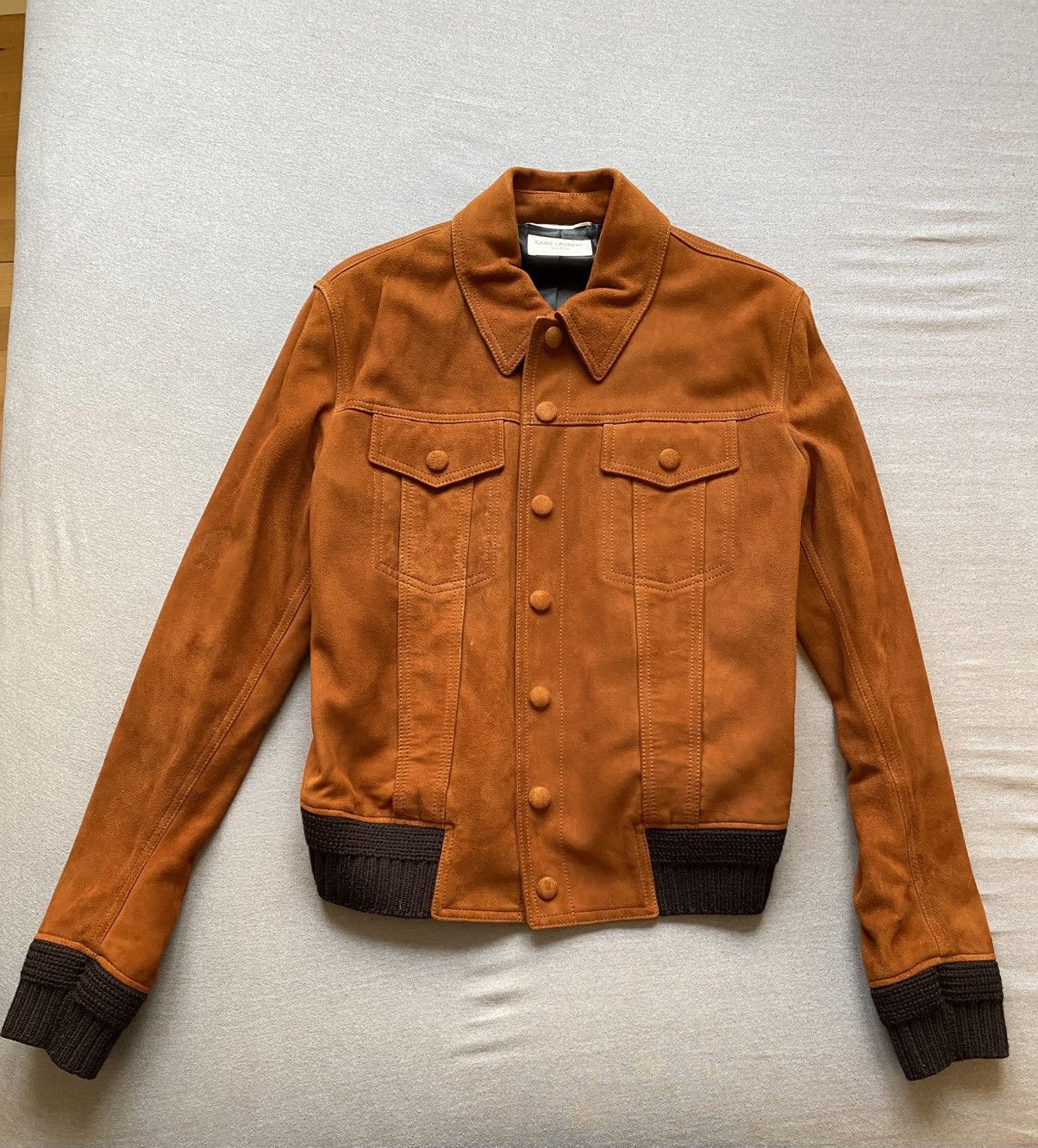 Saint Laurent Paris 🔥4300$🔥 Saint Laurent FW17 Cognac Suede Westeren Jacket Size US S / EU 44-46 / 1 - 2 Thumbnail