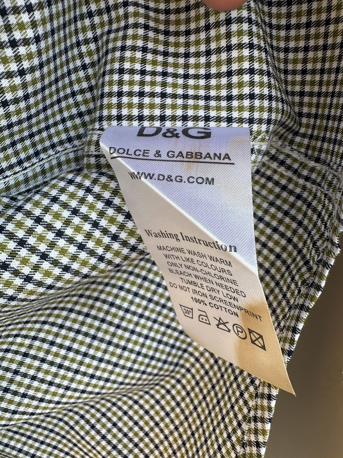 Dolce & Gabbana Dolce & Gabbana checkered two tone premium shirt Size US M / EU 48-50 / 2 - 10 Thumbnail