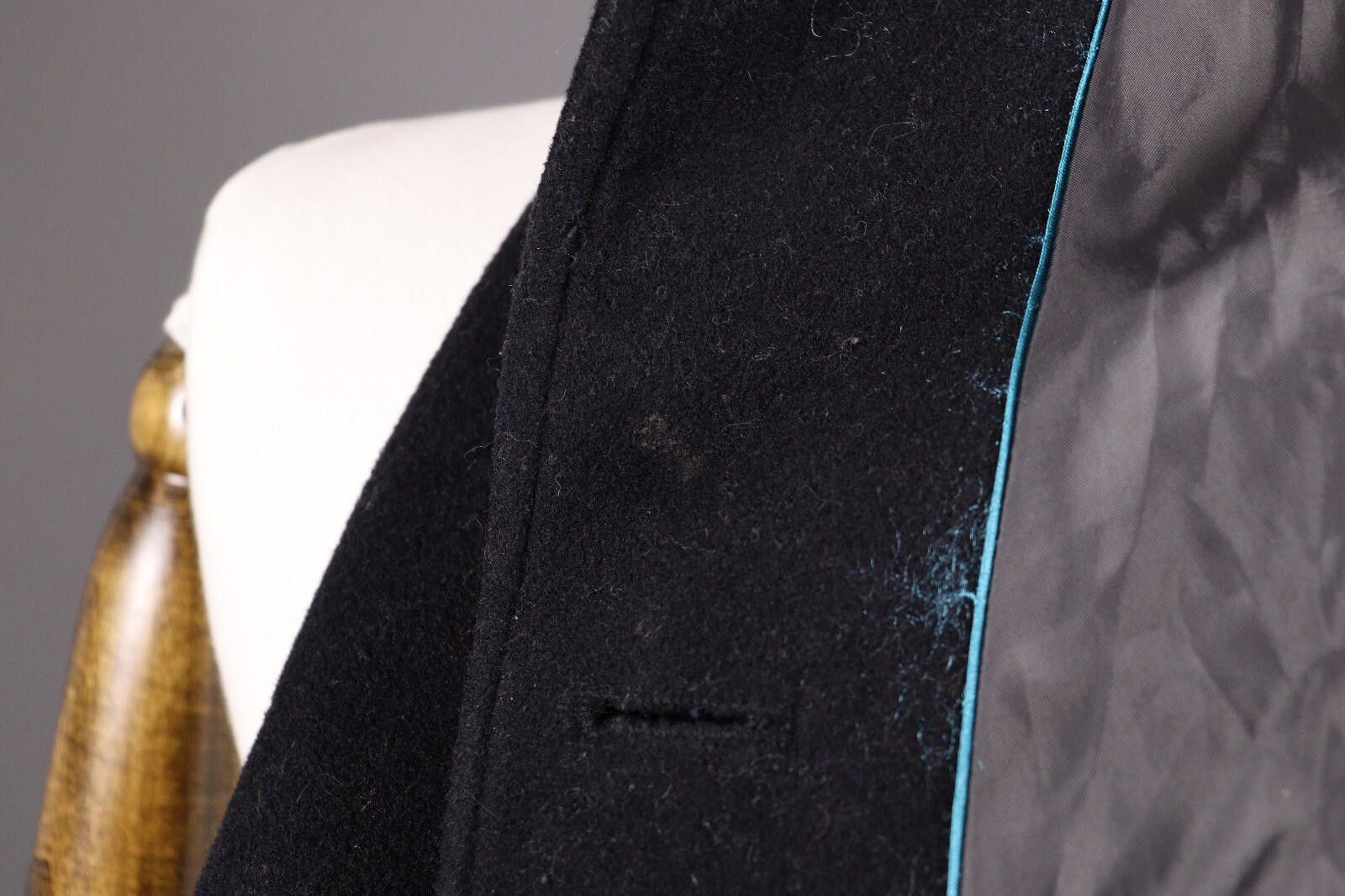 Designer Vintage Laura Ashley Black Wool Button UK 18 EUR 44 USA 14 Size M / US 6-8 / IT 42-44 - 11 Thumbnail