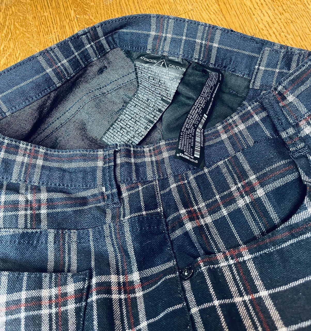 Zara Zara Men’s Blue Checked Stretch Dress Pants Size US 30 / EU 46 - 6 Thumbnail
