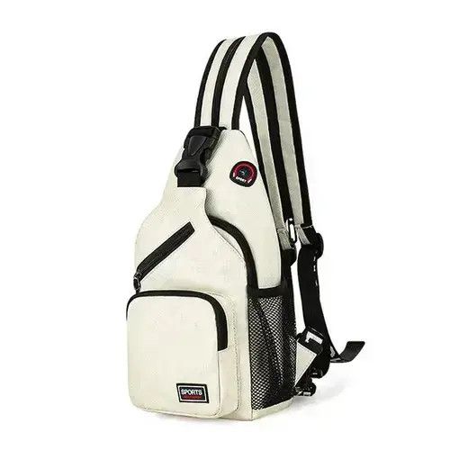Pack Shoulder Multi-Functional Man Bag in White, Men's