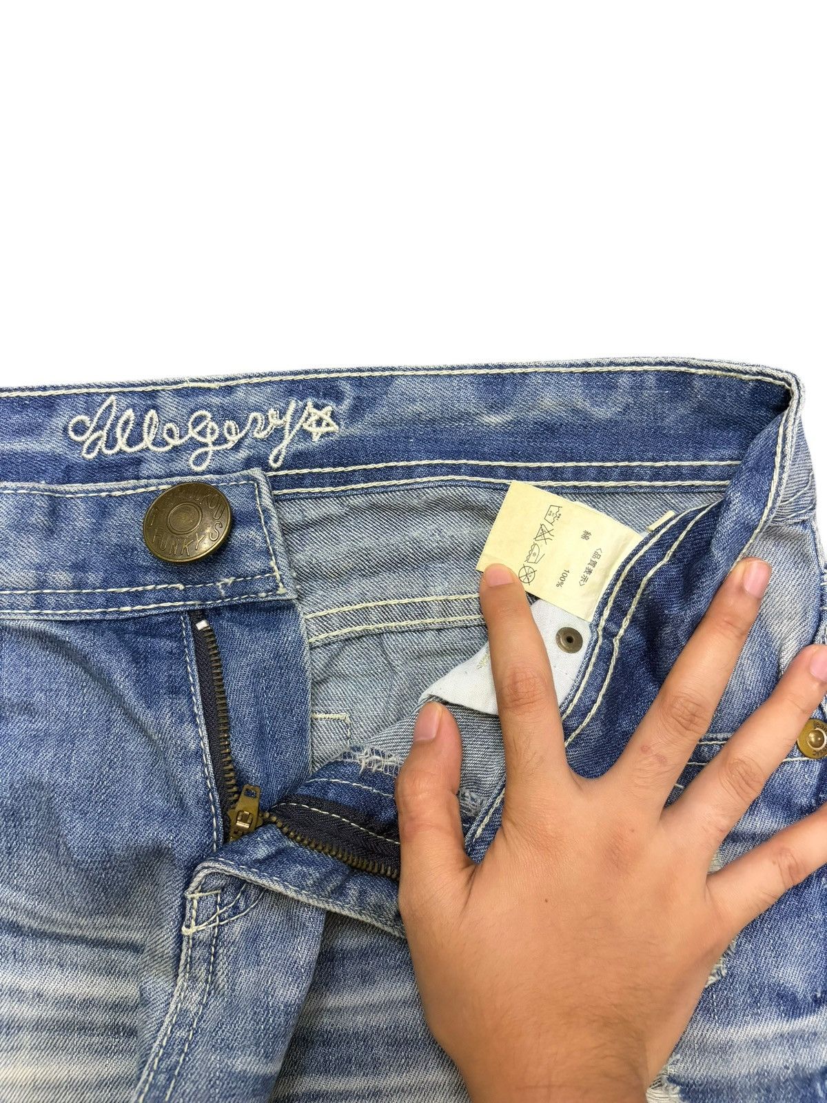 Ksubi Vintage Japanese Brand Bleached Faded Wash Distress Jeans Size 30" / US 8 / IT 44 - 5 Thumbnail