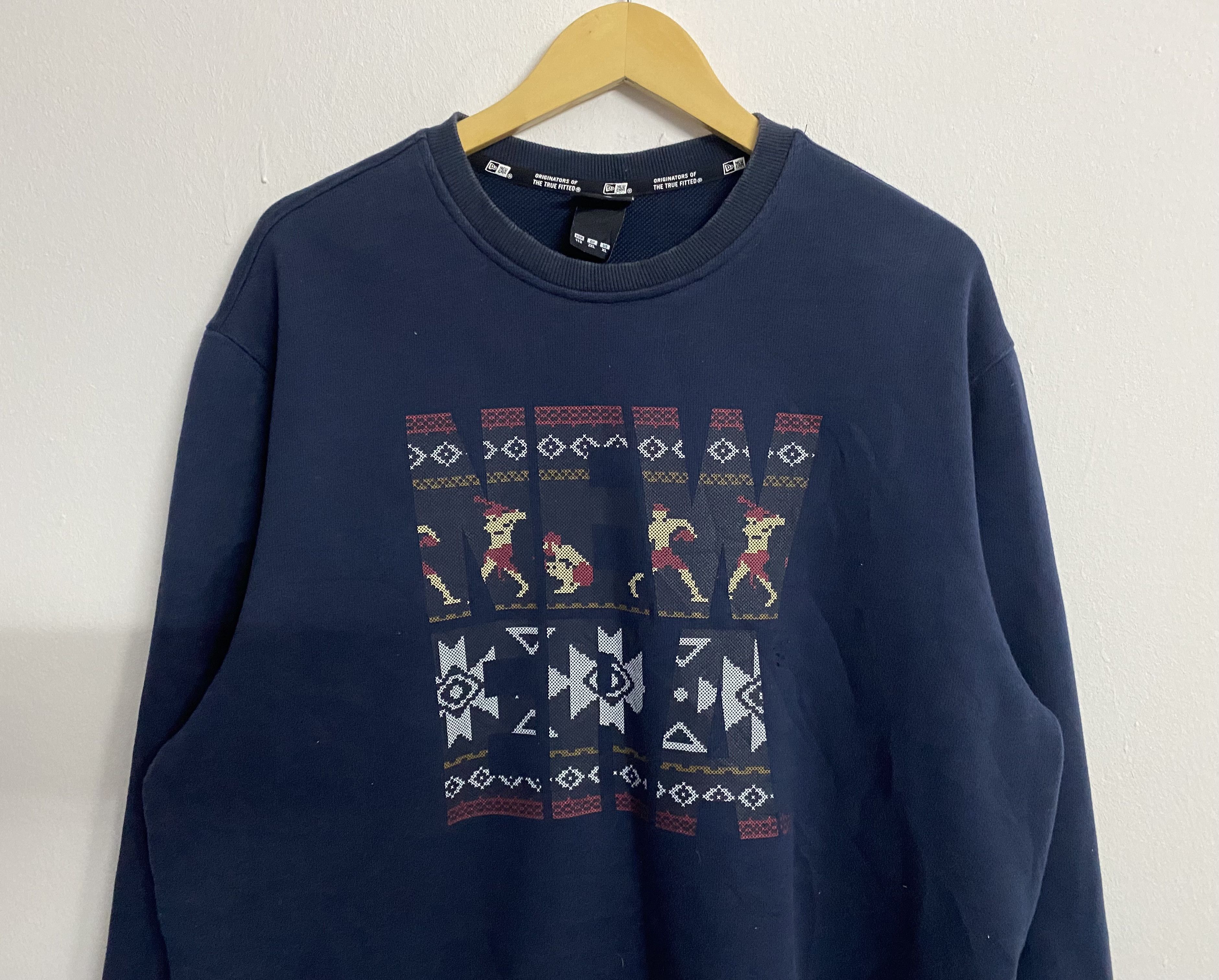 New Era New Era Navy Crewneck Sweatshirt Pixel Art Graphic Size XL Size US XL / EU 56 / 4 - 3 Thumbnail