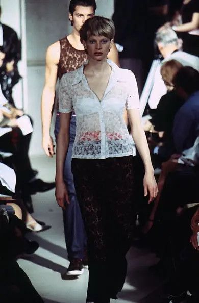 Helmut Lang SS96 lace polo shirt Size S / US 4 / IT 40 - 2 Thumbnail