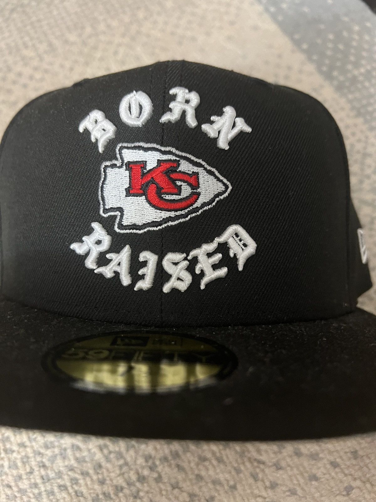 image of Born x Raised x New Era New [7 1/2] New Born Raised New Era Nfl Ks Chief Rocker Hat in Black, Men's