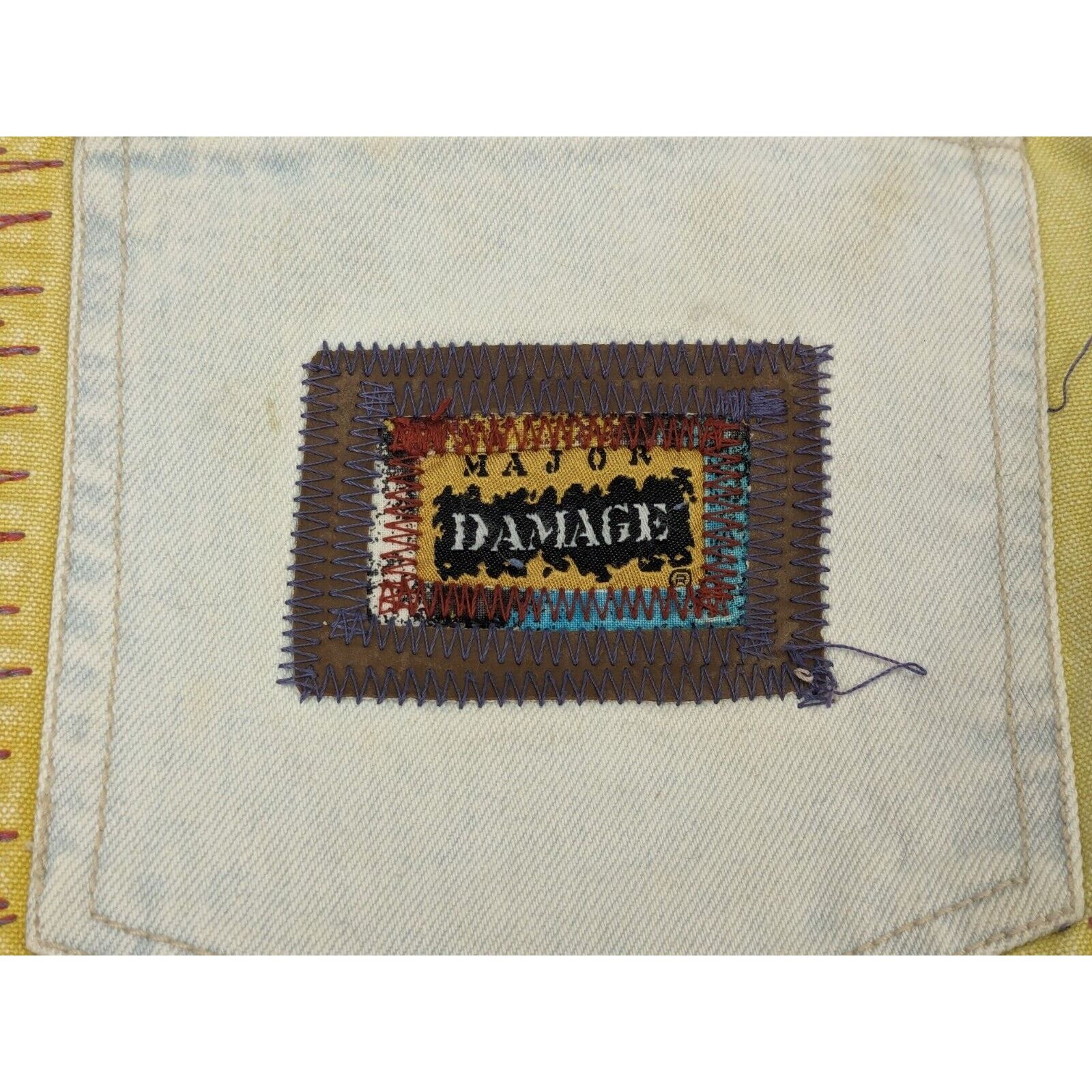 Other Vtg Major Damage 1990's Baggy Denim Shorts Jorts 36x12 Size US 36 / EU 52 - 15 Thumbnail