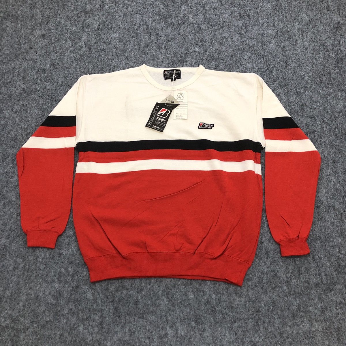 Vintage Vintage Bridgestone Motorsport Sweatshirt Size US L / EU 52-54 / 3 - 3 Thumbnail