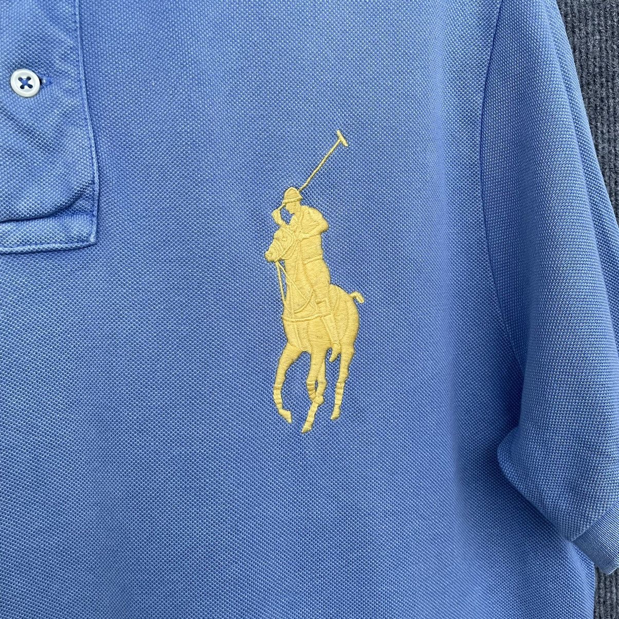 Polo Ralph Lauren × Ralph Lauren × Vintage Vintage Polo RL Embroidered Big Pony Faded Blue Polo T Size US L / EU 52-54 / 3 - 3 Thumbnail