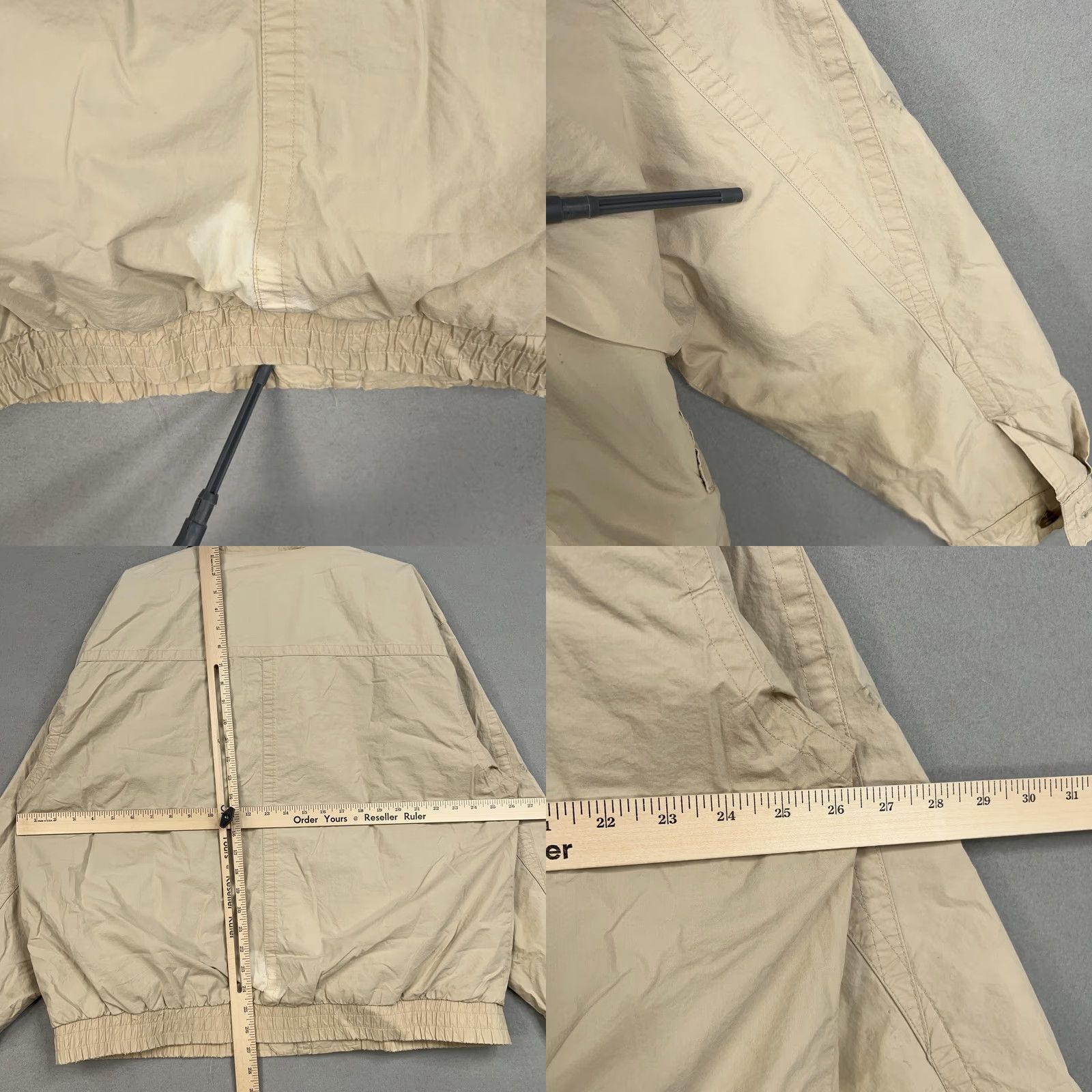Dockers VINTAGE Dockers Jacket Mens XL Full Zip Bomber Coat Beige 80s 90s Size US L / EU 52-54 / 3 - 9 Thumbnail