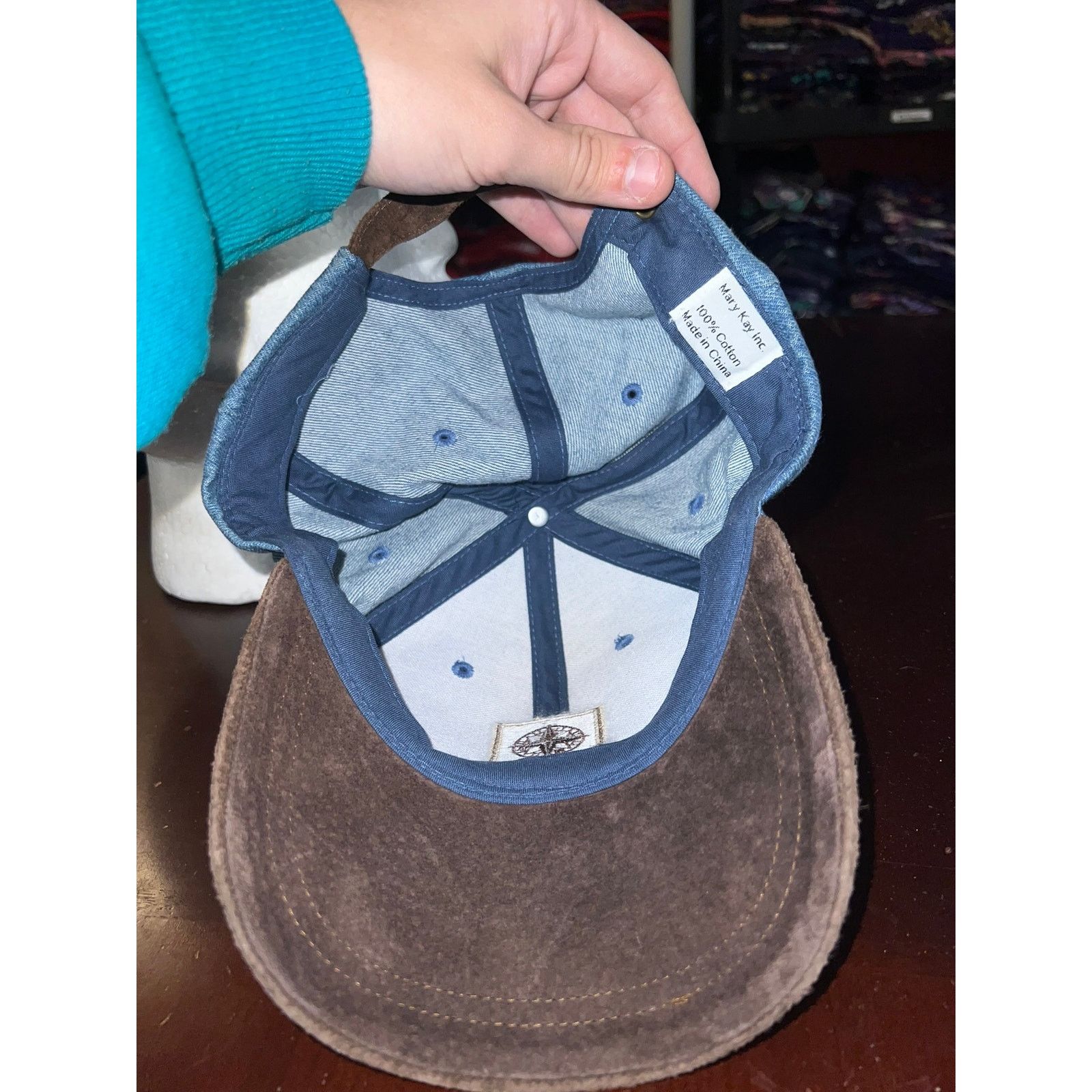 Vintage Vintage Mary Kay Hat Domain Cologne Denim Blue Cap Headwear Size ONE SIZE - 6 Thumbnail