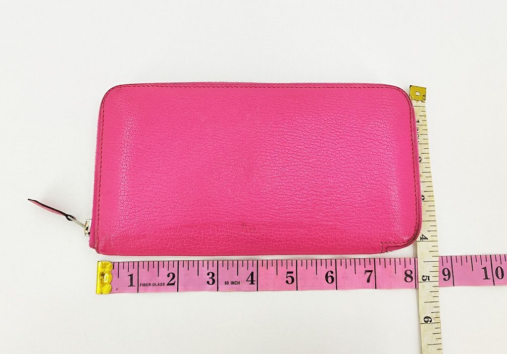 Hermes HERMES full leather AZAP zip around pink wallet Size ONE SIZE - 15 Thumbnail
