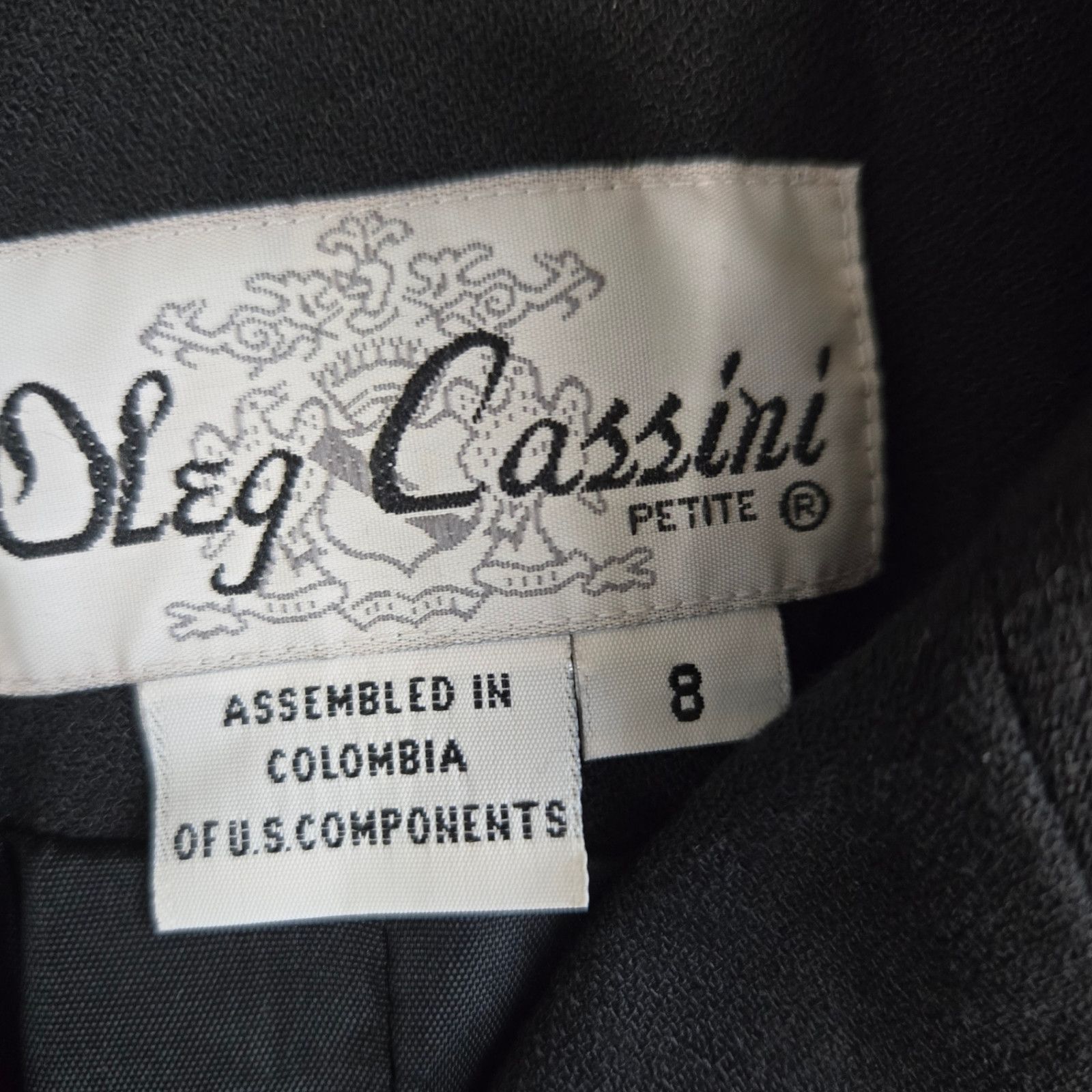 Oleg Cassini Vintage Black Double Breasted Blazer Size 8 Size M / US 6-8 / IT 42-44 - 8 Thumbnail