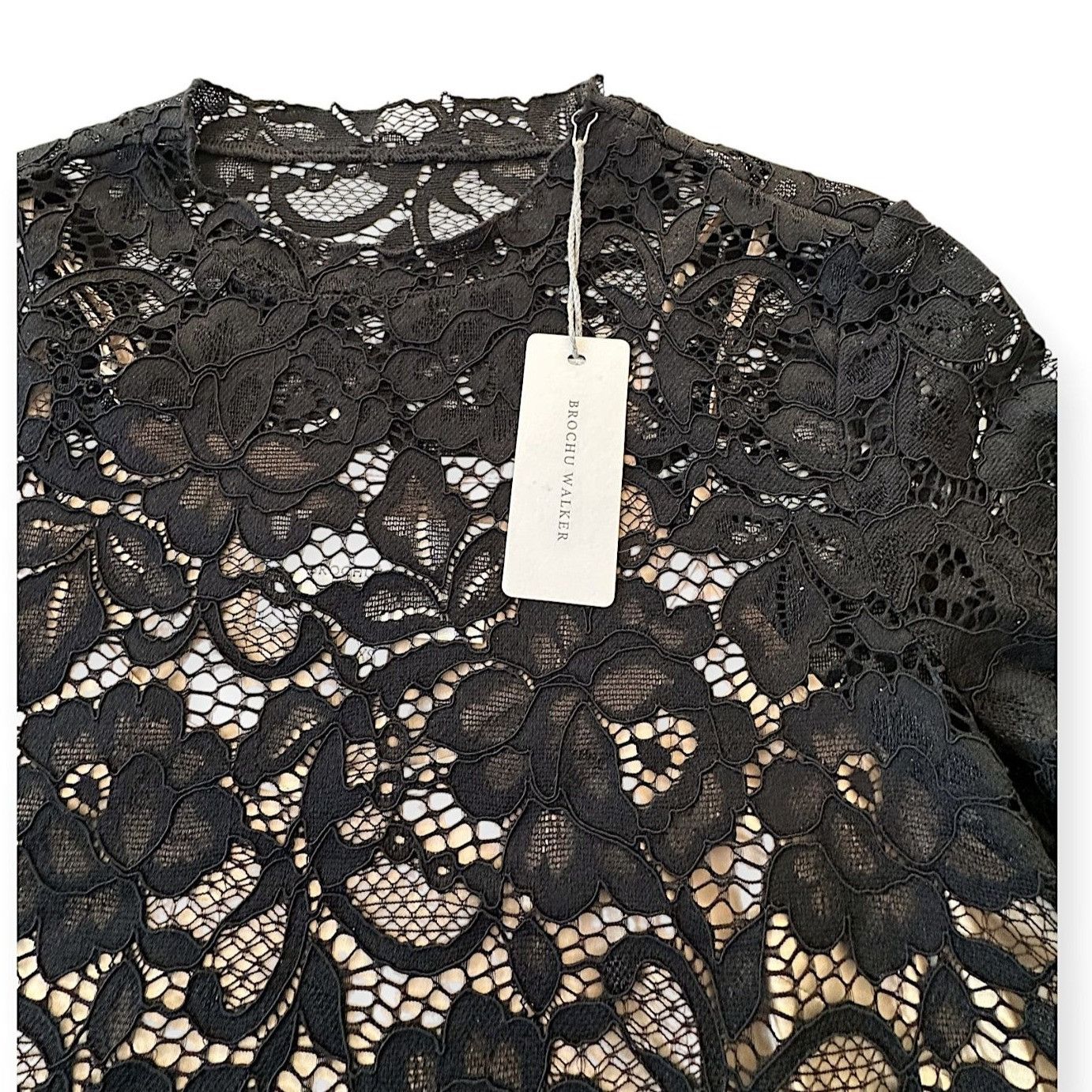 Brochu Walker Brochu Walker Donne Crewneck Floral Lace Top Black Size XS Size XS / US 0-2 / IT 36-38 - 9 Thumbnail